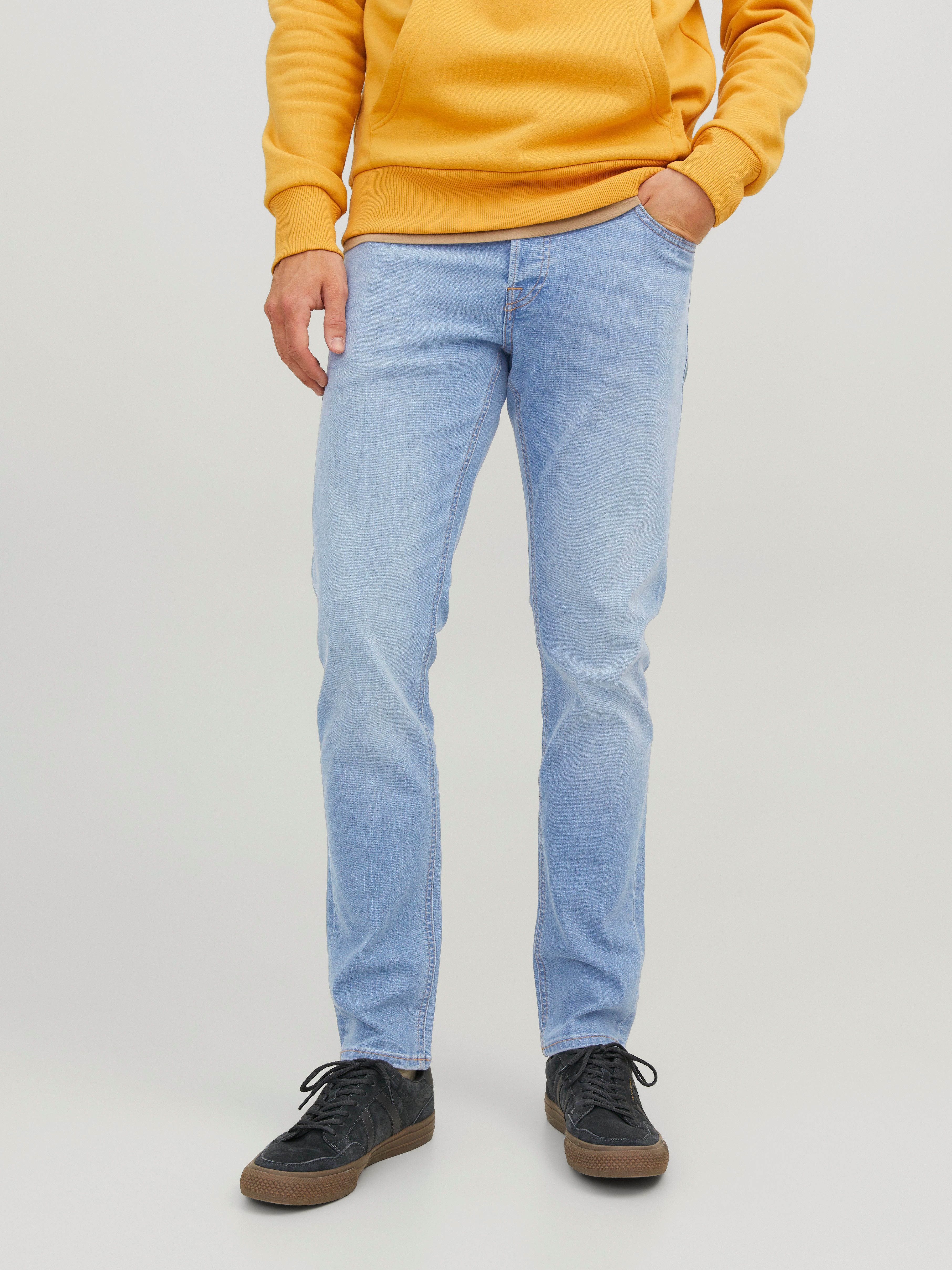 Jack & Jones Slim-fit-Jeans JJIGLENN mit Used-Look und Stretchkomfort Abriebeffekte, modisch, slim fit, Baumwollmischung