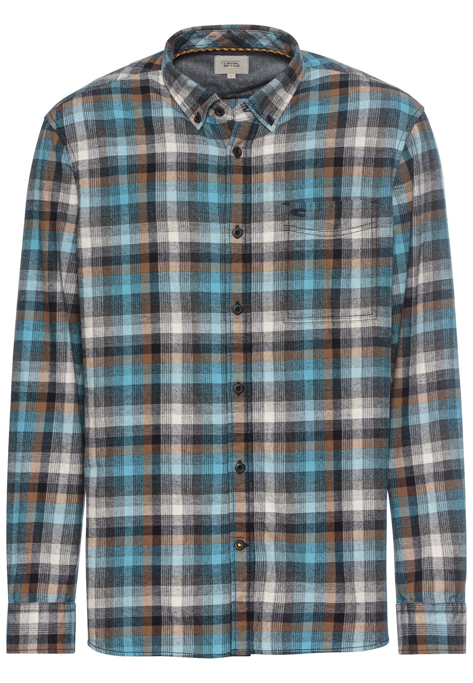 camel active Langarmhemd Langarmhemd mit Karomuster günstig online kaufen