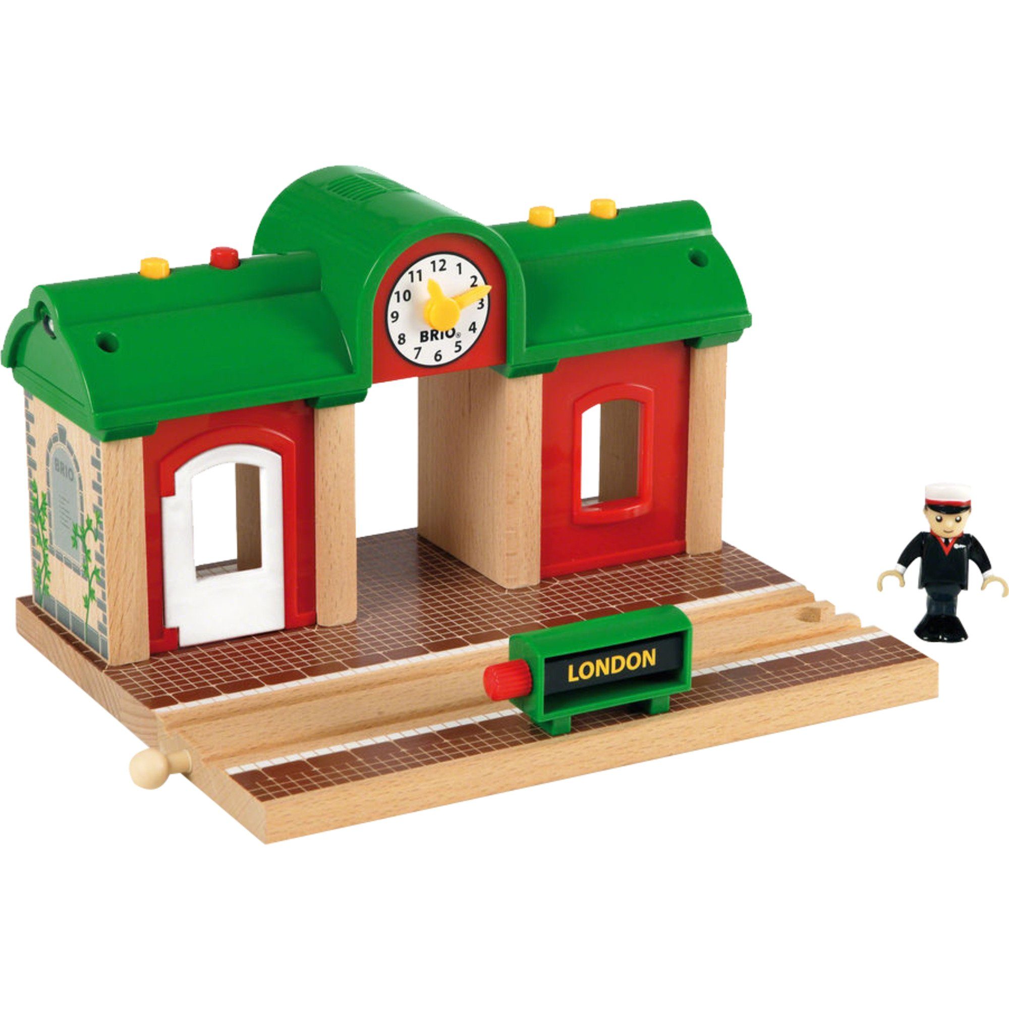 Spielzeugeisenbahn-Set BRIO World World Sprechender Bahnhof