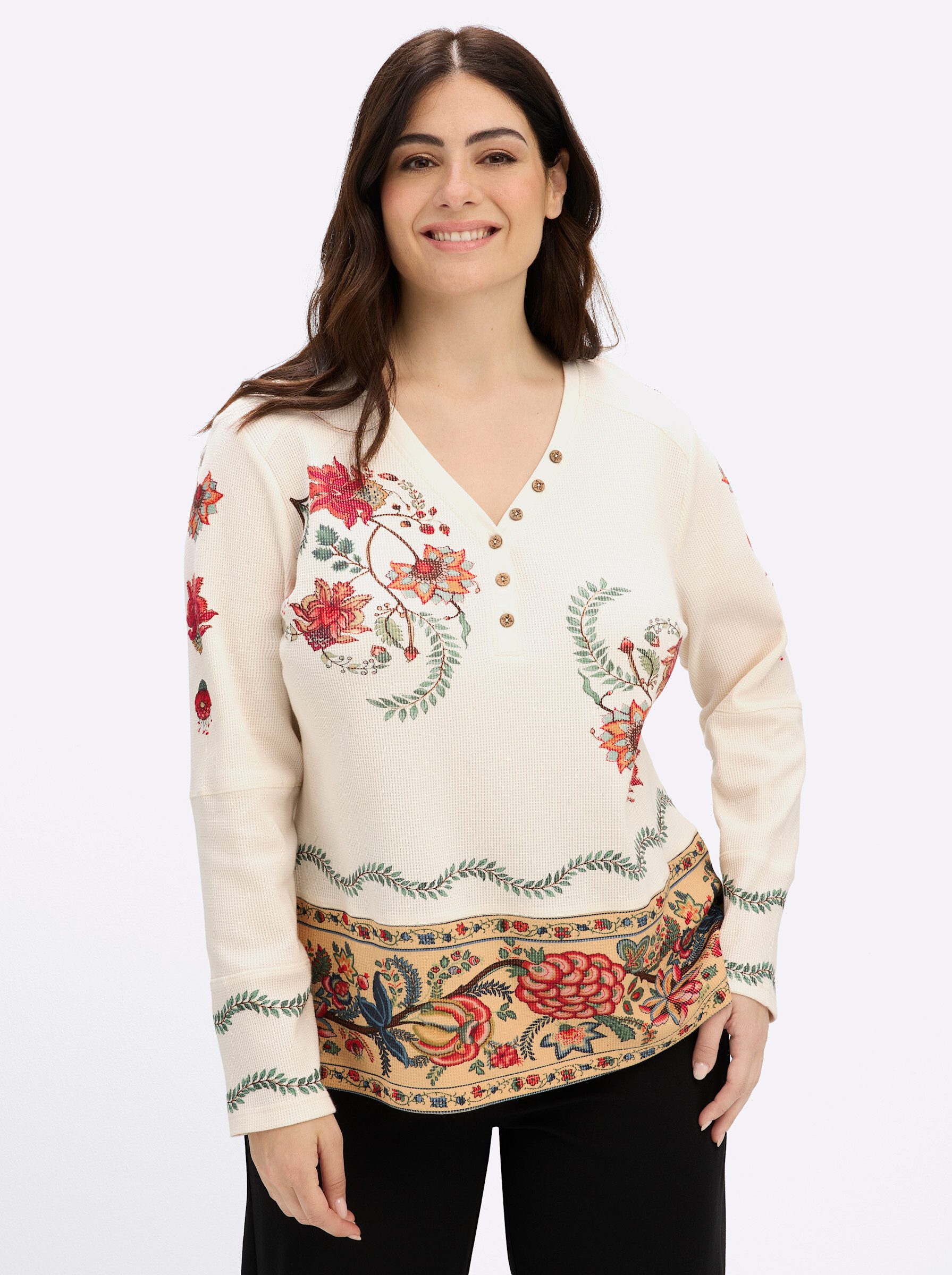 sheego by Joe Browns T-Shirt Langarm-Shirt Langarm