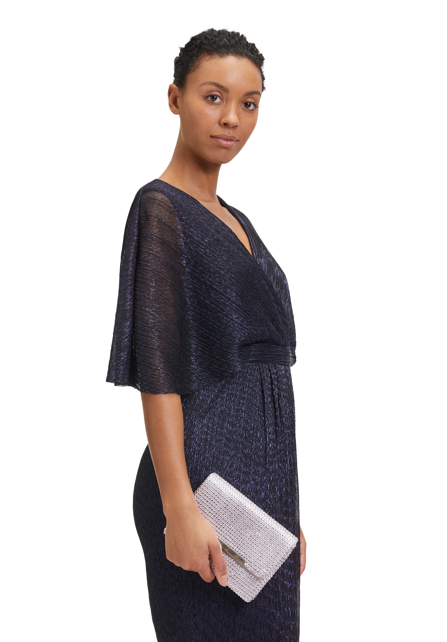 Vera Mont Abendtasche Damen im Glitzer-Look, Material