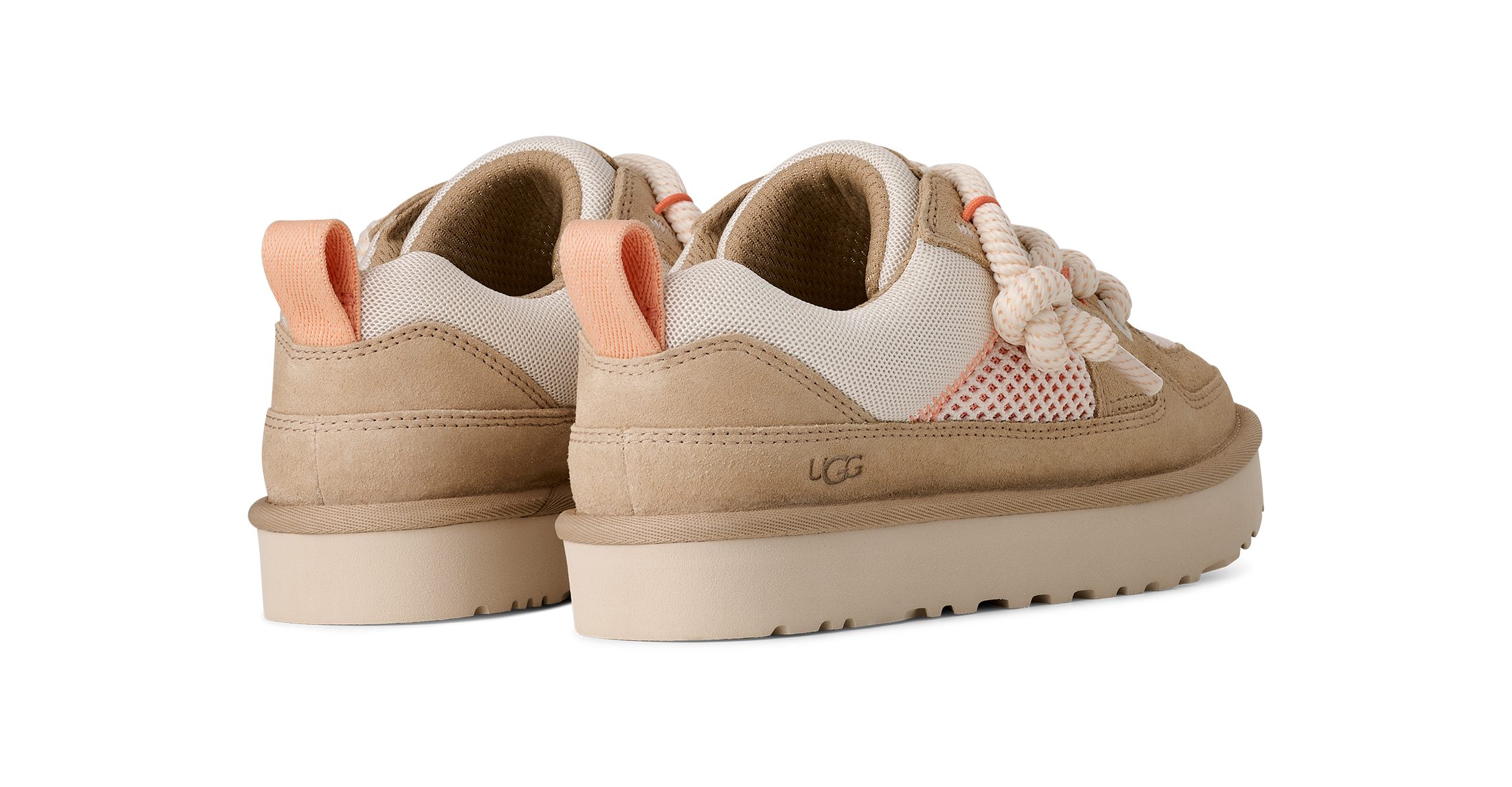 UGG LO LOWMEL MESH Plateausneaker Schnürschuh, Halbschuh, Low Profile mit Kontrastbesätzen