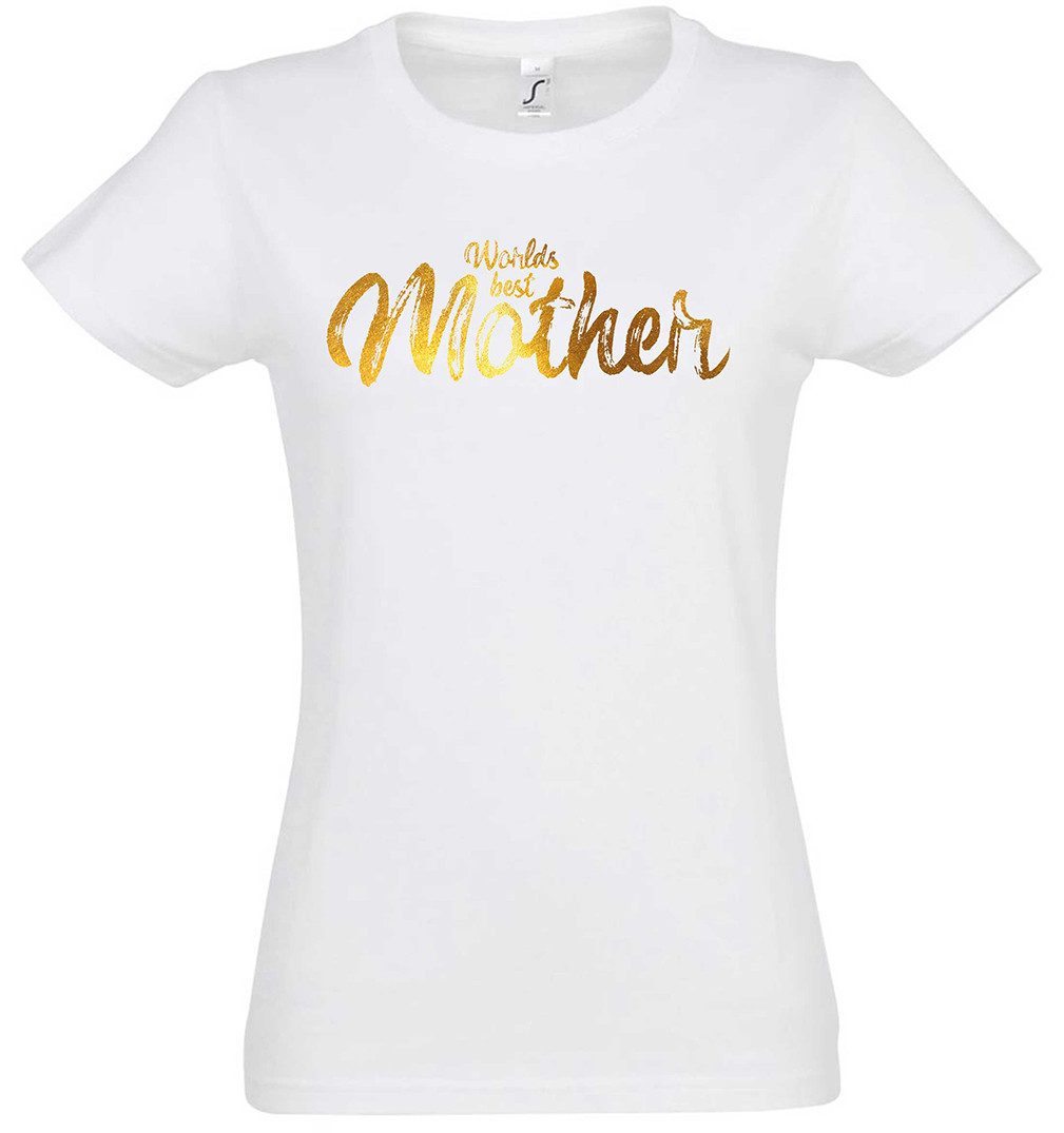 Print-Shirt World’s Best Mother Damen T-Shirt Beste Mama Mom Mutter Mutti Mami