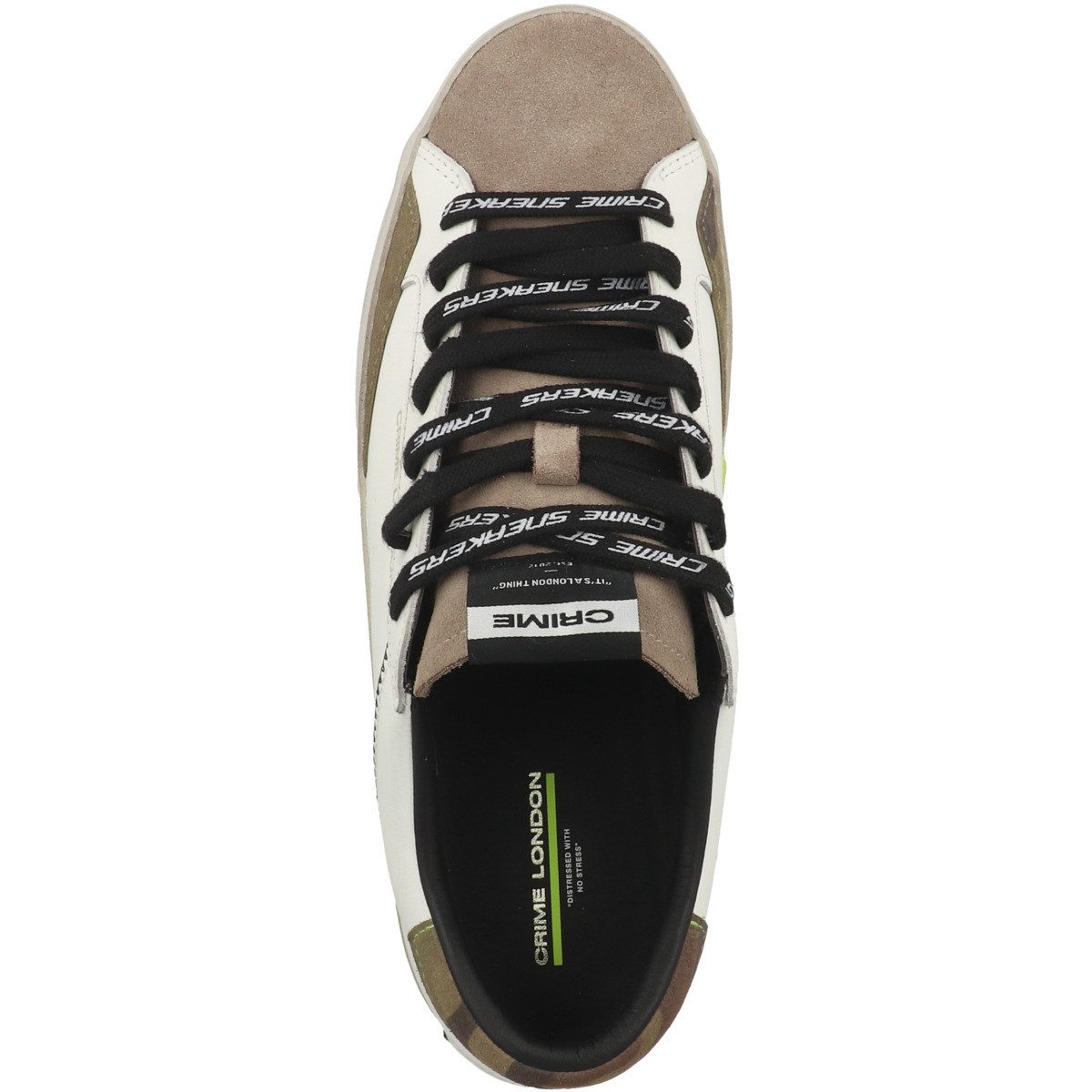 CRIME LONDON DISTRESSED Herren Sneaker Turnschuhe, Sportschuhe, Freizeitschuhe, Halbschuhe, Schnürschuhe