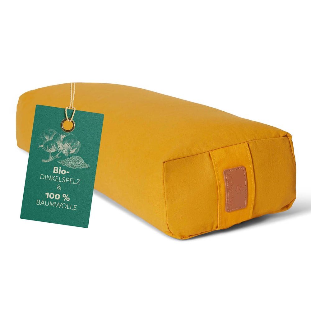 #DoYourYoga Yogakissen Yoga Bolster Paravati, gefüllt mit Bio-Dinkelspelz,Yogakissen 67x22x13cm