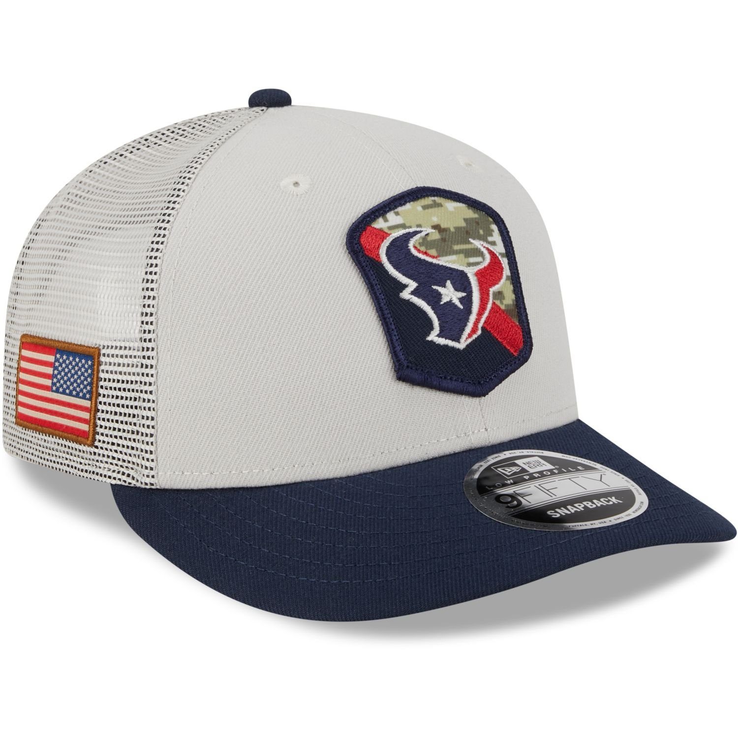 New Era Snapback Cap 9Fifty Low Profile Snap NFL Salute to Service Houston Texans