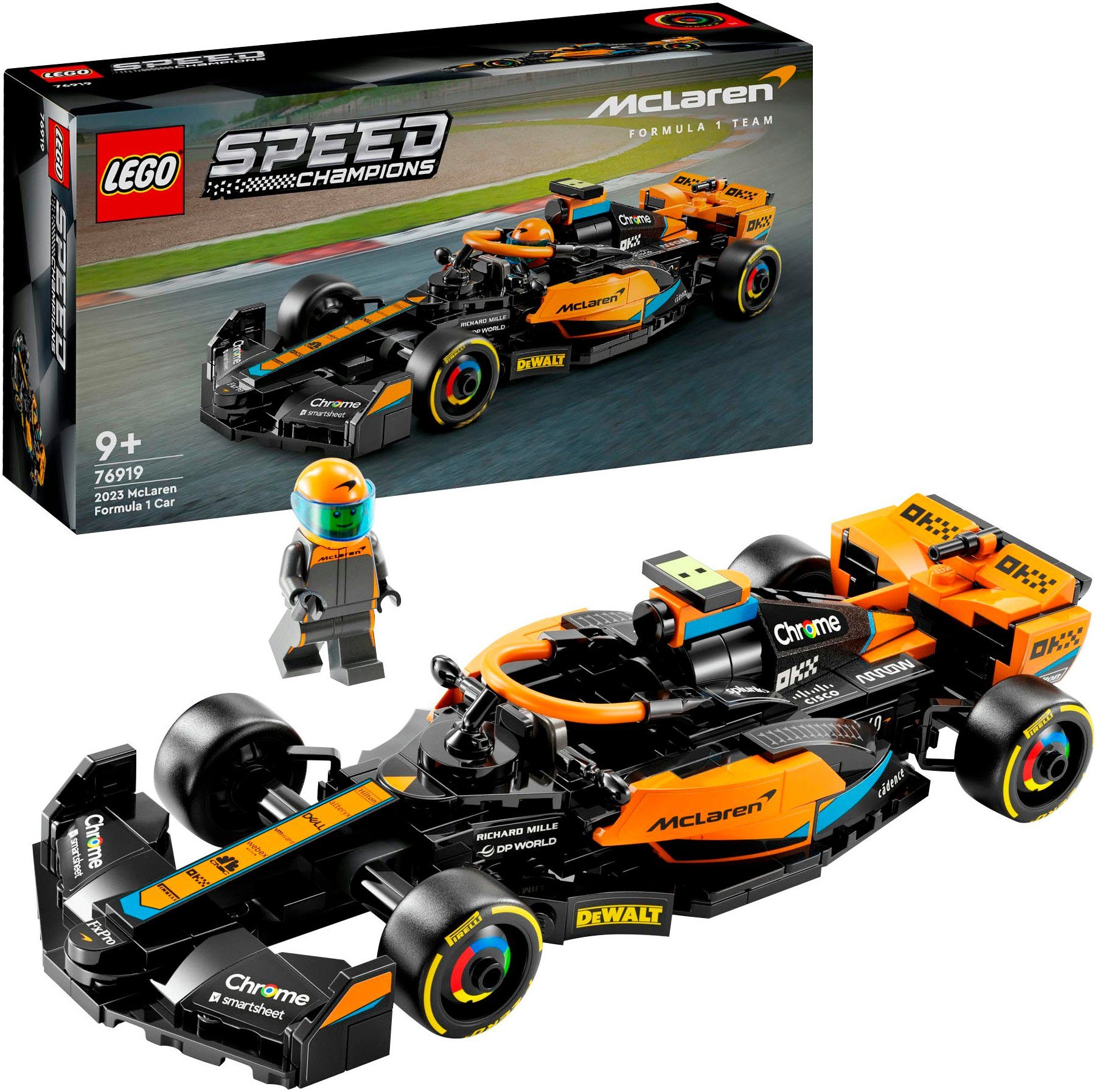 LEGO® McLaren Formel-1 Rennwagen 2023 (76919), LEGO® Speed Champions Konstruktionsspielsteine, (245 St), Made in Europe