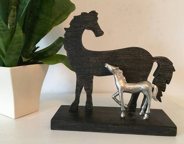 Moritz Skulptur Skulptur Pferd Fohlen 32 x 31 x 12, Dekoobjekt Holz, Tischdeko, Fensterdeko, Wanddeko, Holzdeko
