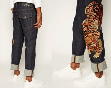 Dsquared2 5-Pocket-Jeans DSQUARED2 JEANS TIGER-EMBROIDERY RUN DAN SOLD OUT S71LB0746 HOSE TROUS