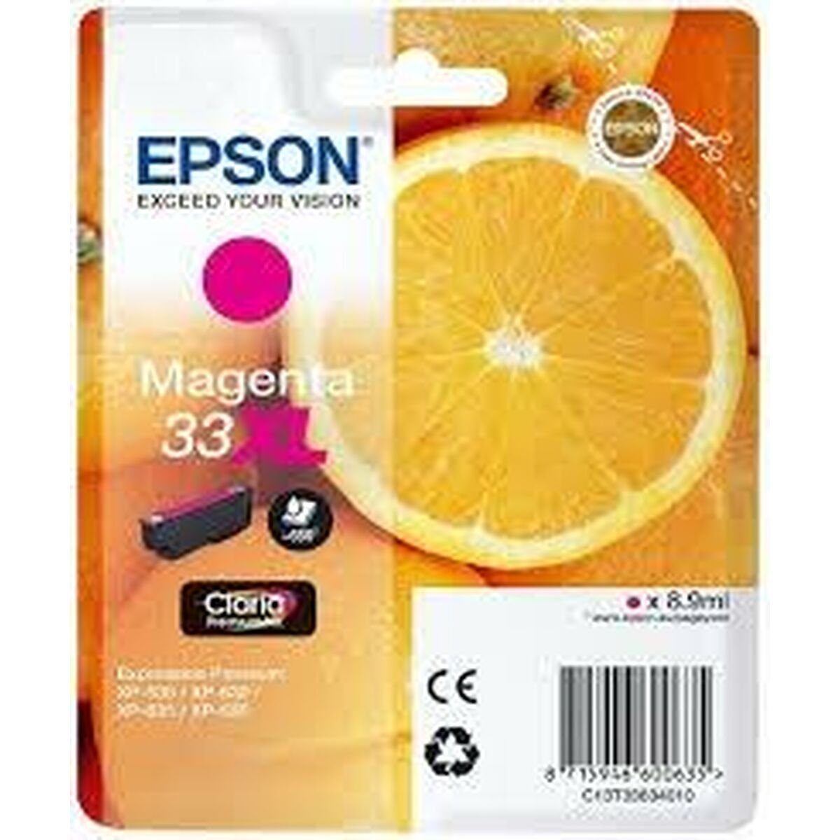 Epson Original Tintenpatrone Epson Magenta Druckerpatrone C13T33634010 Tintenpatrone