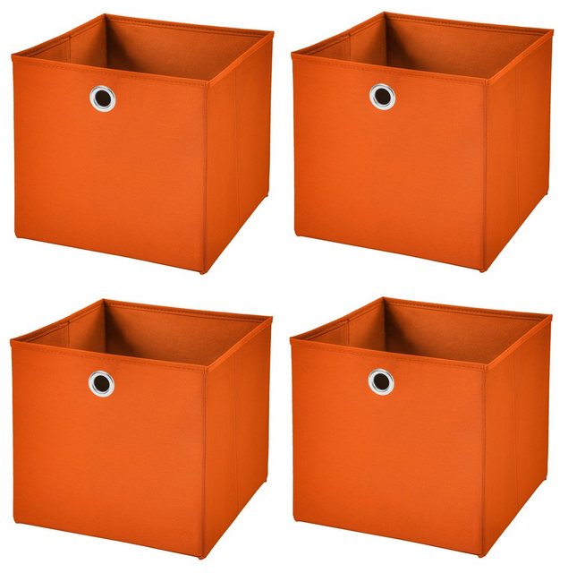 StickandShine Faltbox “4 Stück 33 x 33 x 33 cm Faltbox ohne Deckel Stoffbox Aufbewahrungsbox (4er SET 33x33x33) in verschiedenen Farben 33cm”