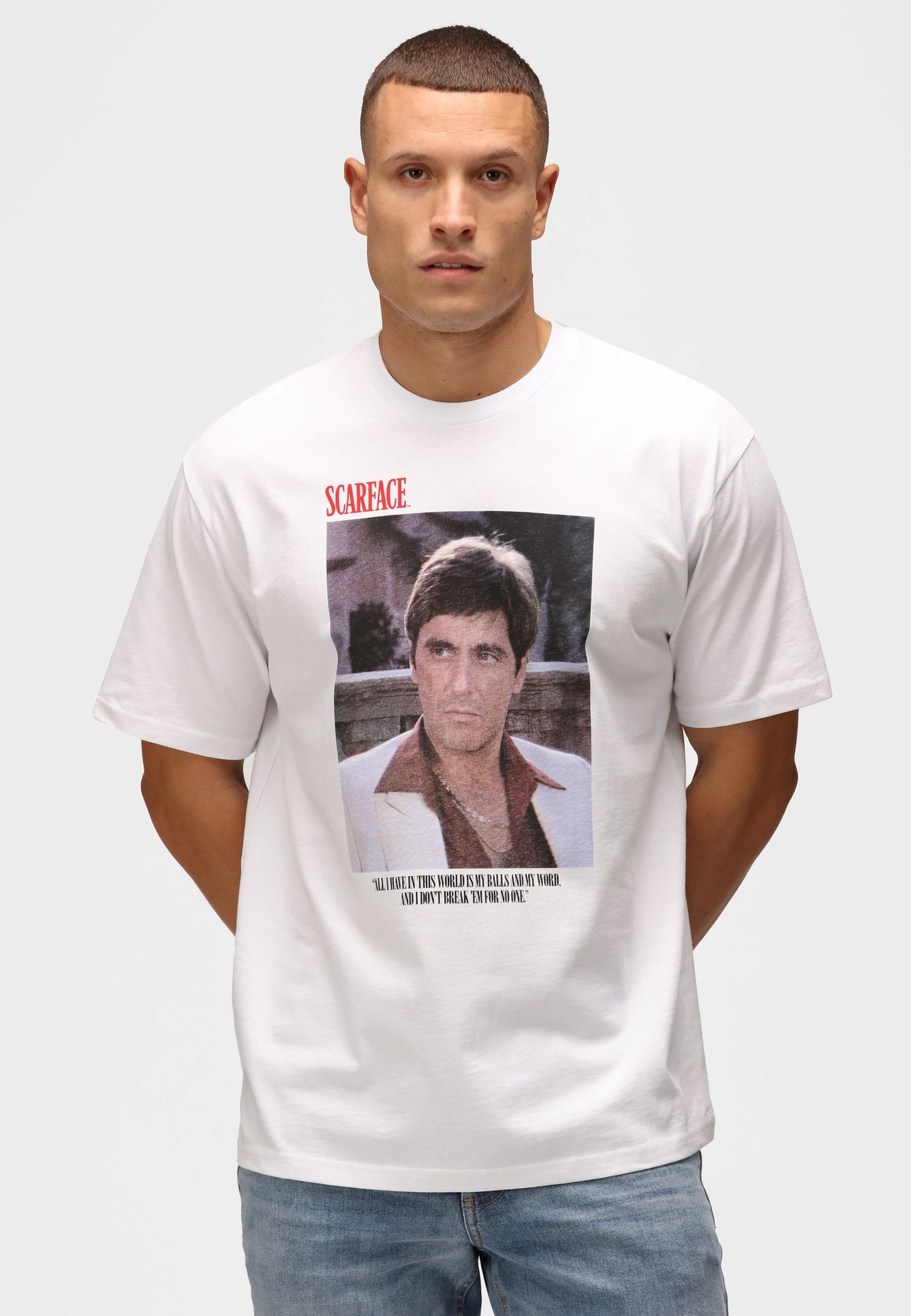 Recovered T-Shirt Scarface 'All I have in this world' GOTS zertifizierte Bio-Baumwolle