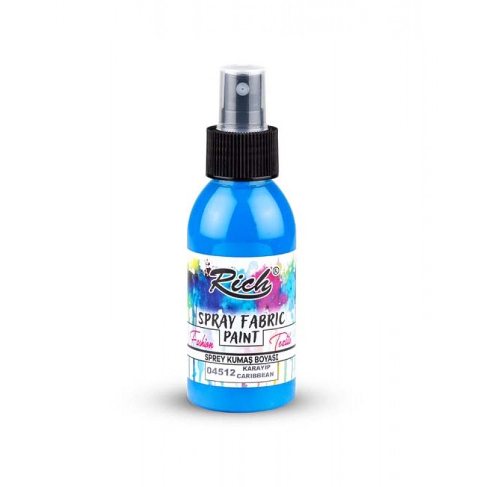 RICH Bastelfarbe Rich Spray Fabric Paint Wasserbasierte Textilfarbe 60ml - 25 Farben