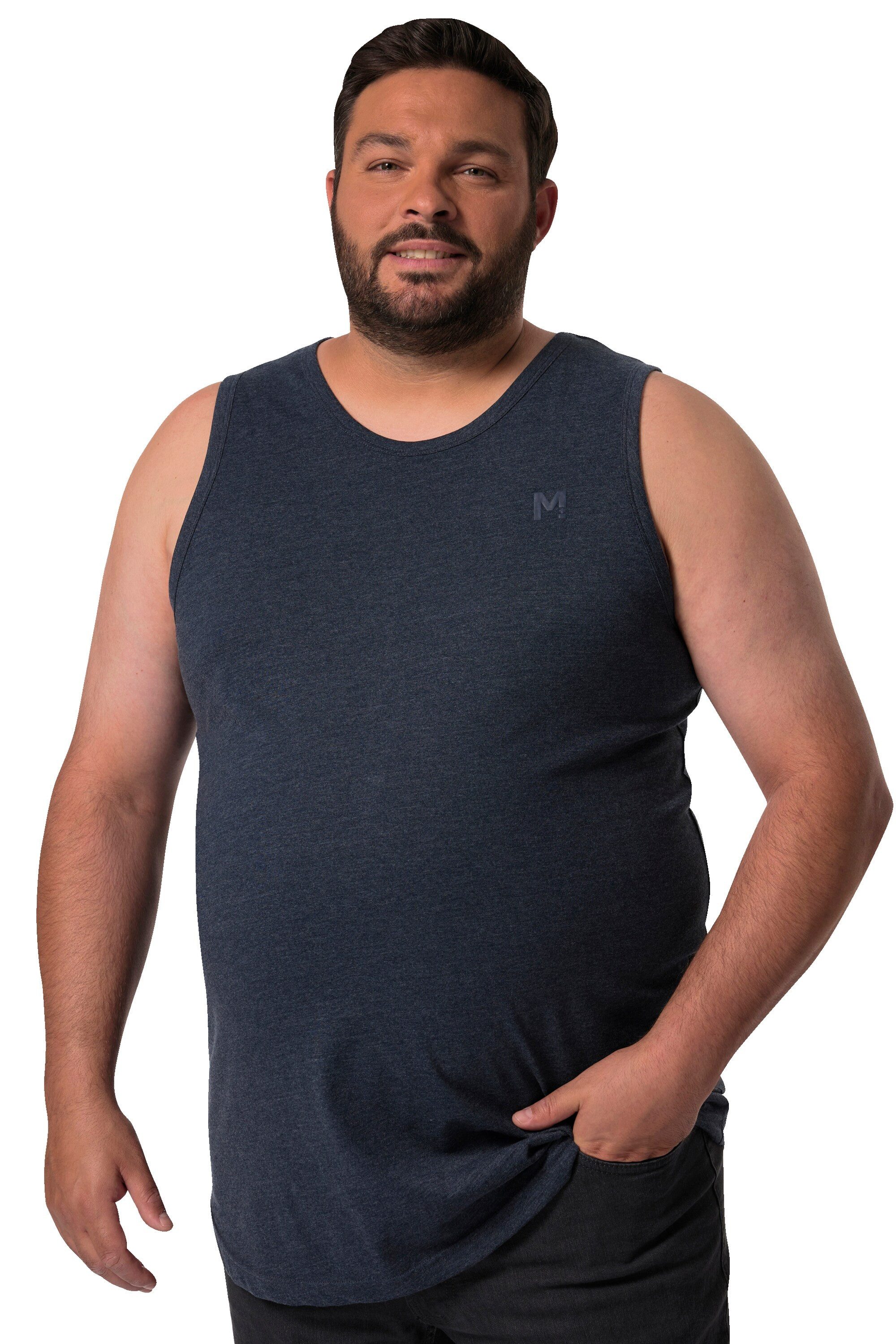 Men Plus T-Shirt Tanktop Basic 2er-Pack Rundhals günstig online kaufen