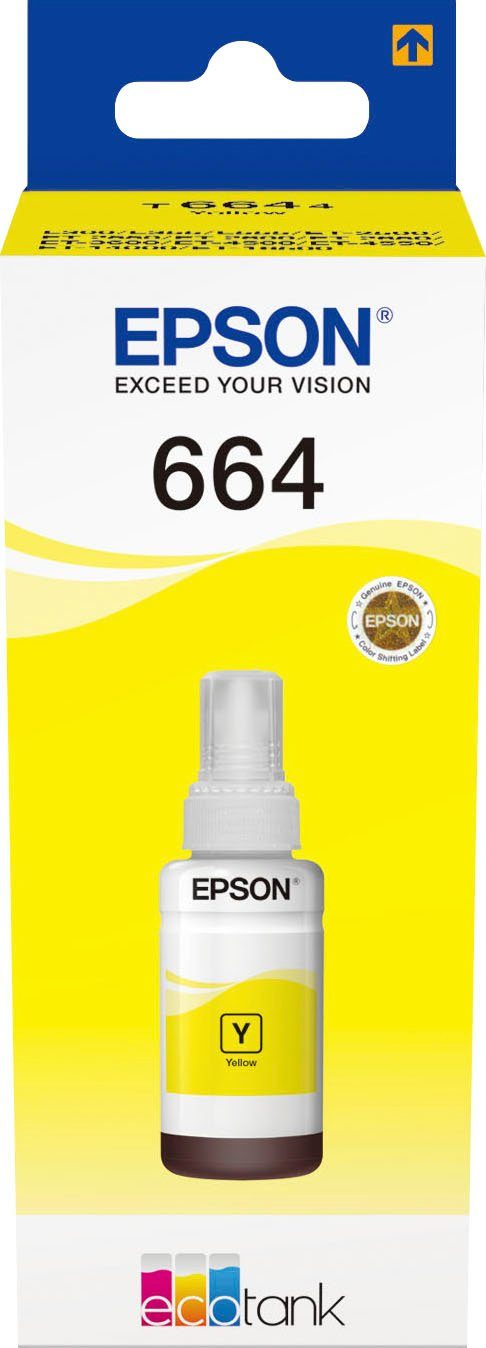 Nachfülltinte 664 (für EPSON, T6644 x, yellow gelb) Nachfülltinte original Epson