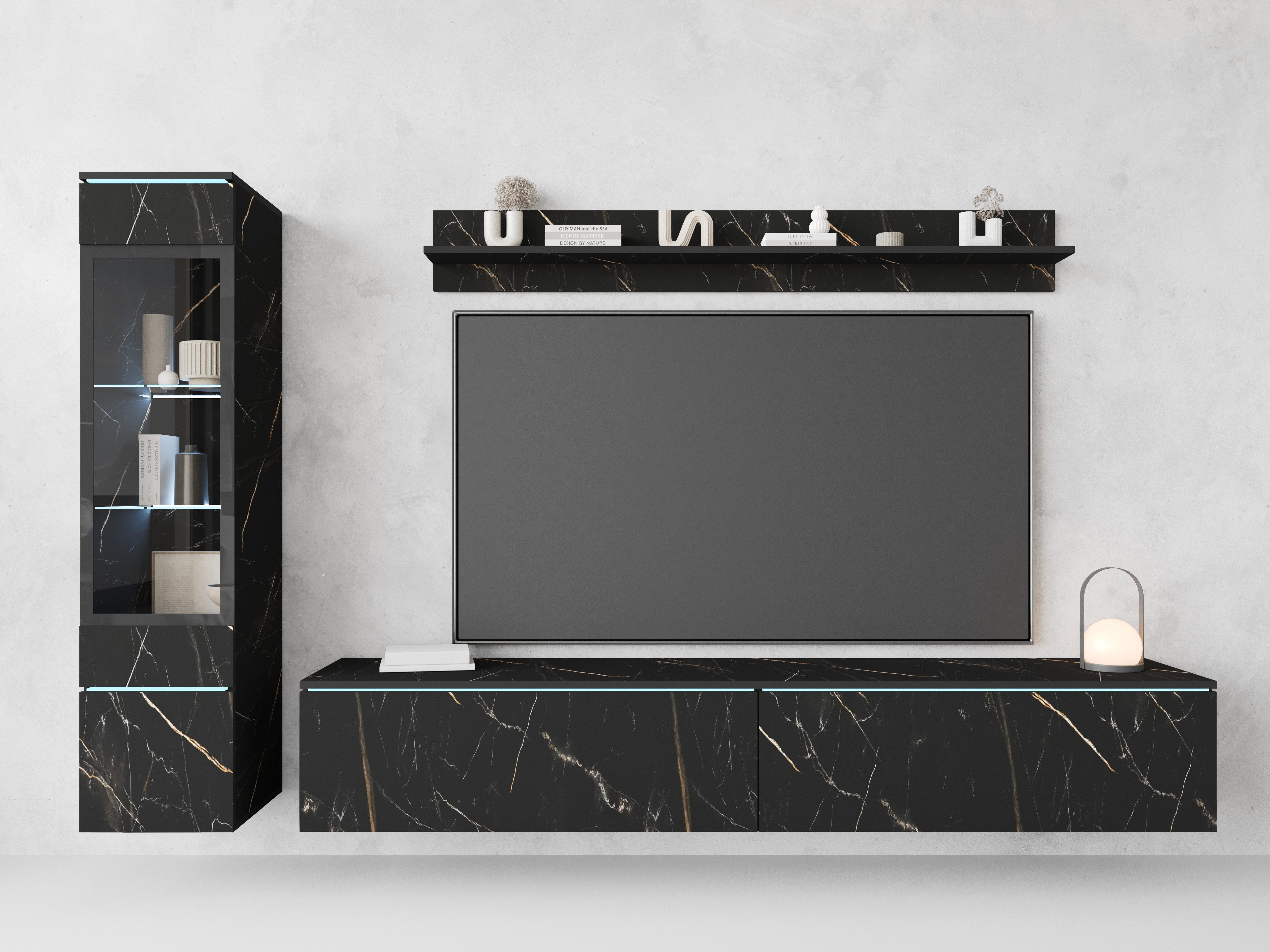 INOSIGN Wohnwand VERA I, Vitrinen Türanschlag links/rechts wechselbar, (Kom günstig online kaufen