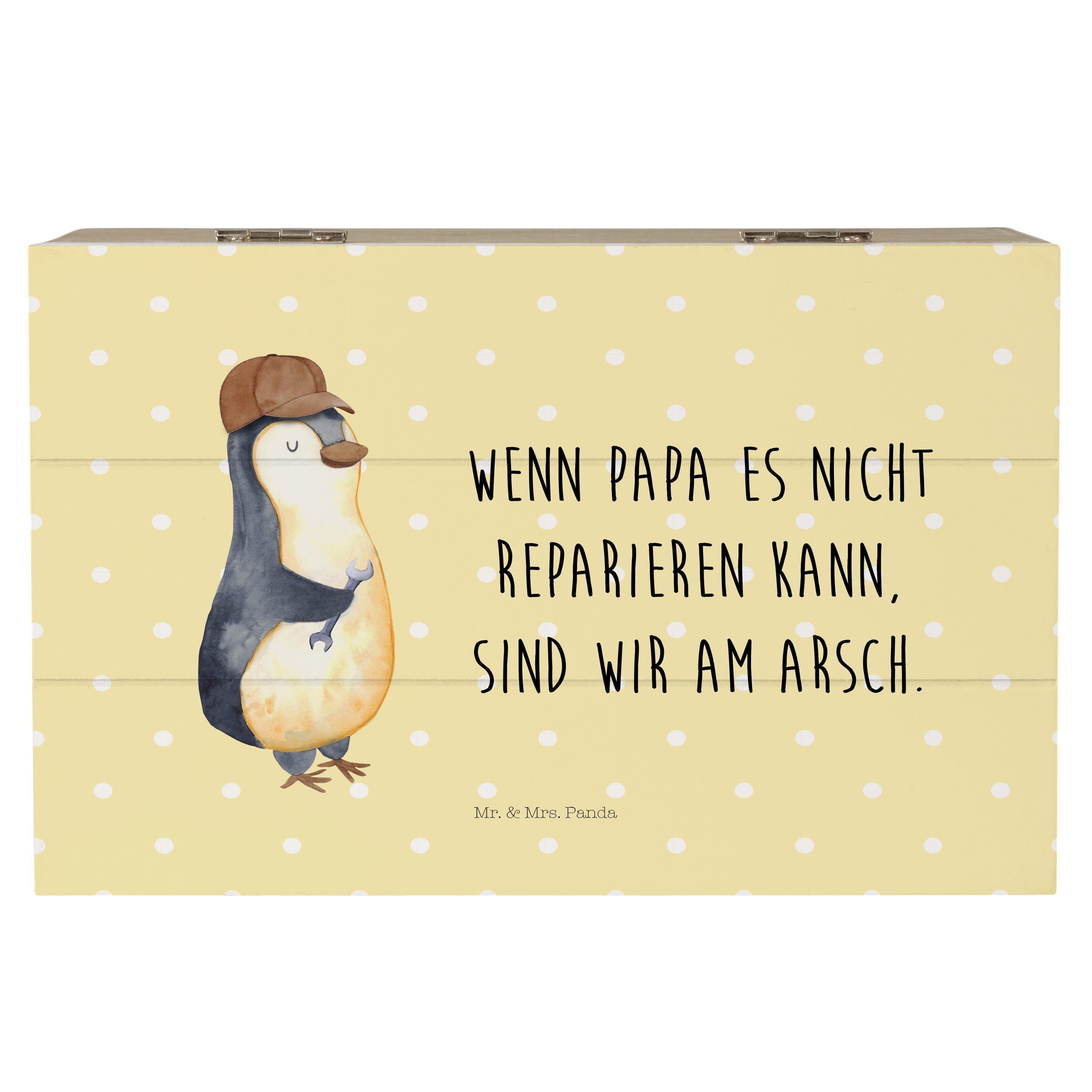 Mr. & Mrs. Panda Dekokiste »Wenn Papa es nicht reparieren kann, sind wir am Arsch Gelb Pastell