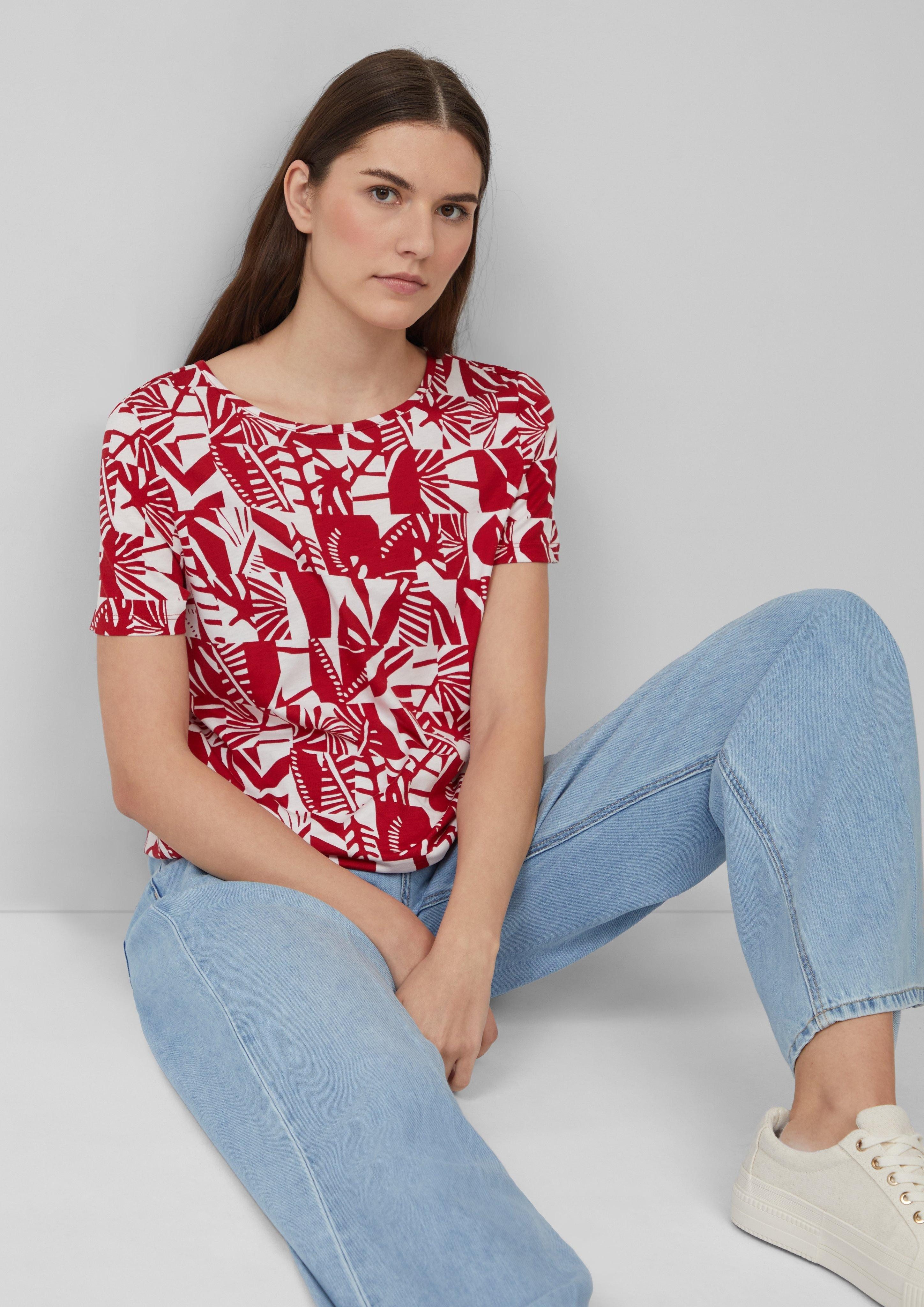 s.Oliver Kurzarmshirt Jersey-T-Shirt im O-Shape mit günstig online kaufen