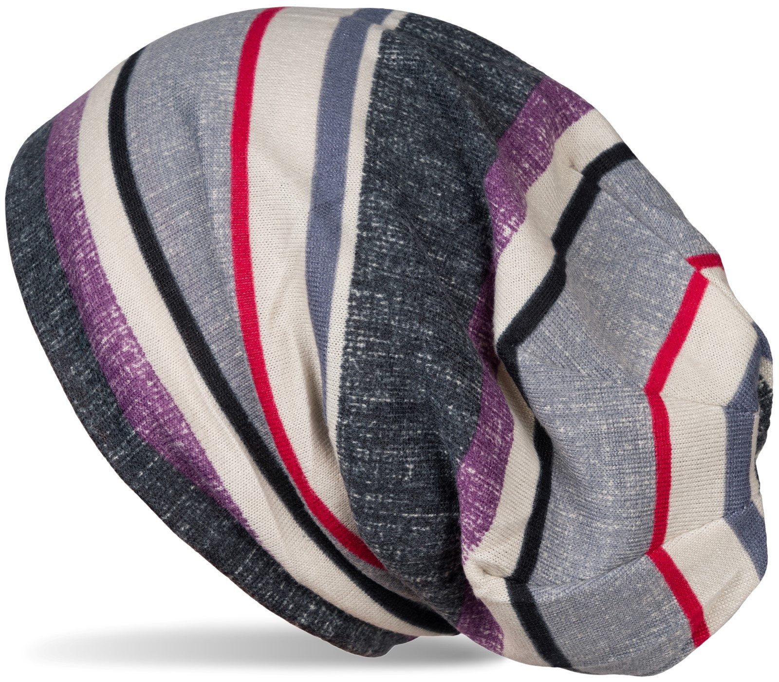 Beanie Feinstrick Beanie Mütze Streifen