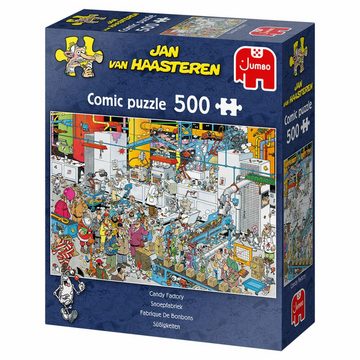 Jumbo Spiele Puzzle Jan van Haasteren - Süßigkeiten Fabrik 500 Teile, 500 Puzzleteile