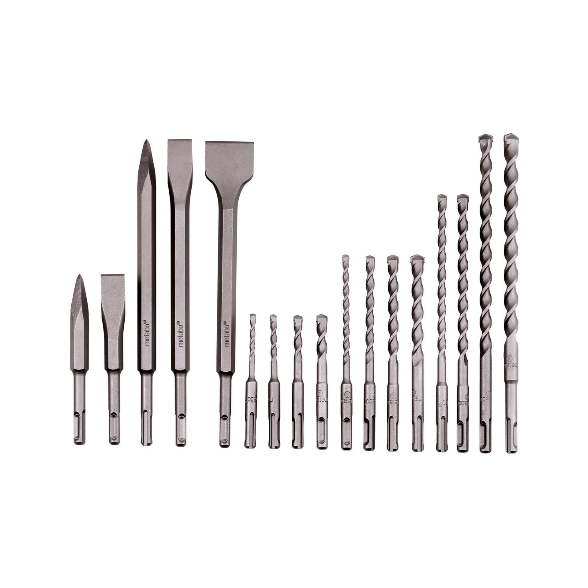 metabo Meißel-Set Metabo SDS-plus Bohrer-/Meisselset SP,17-teilig, im Alukoffer