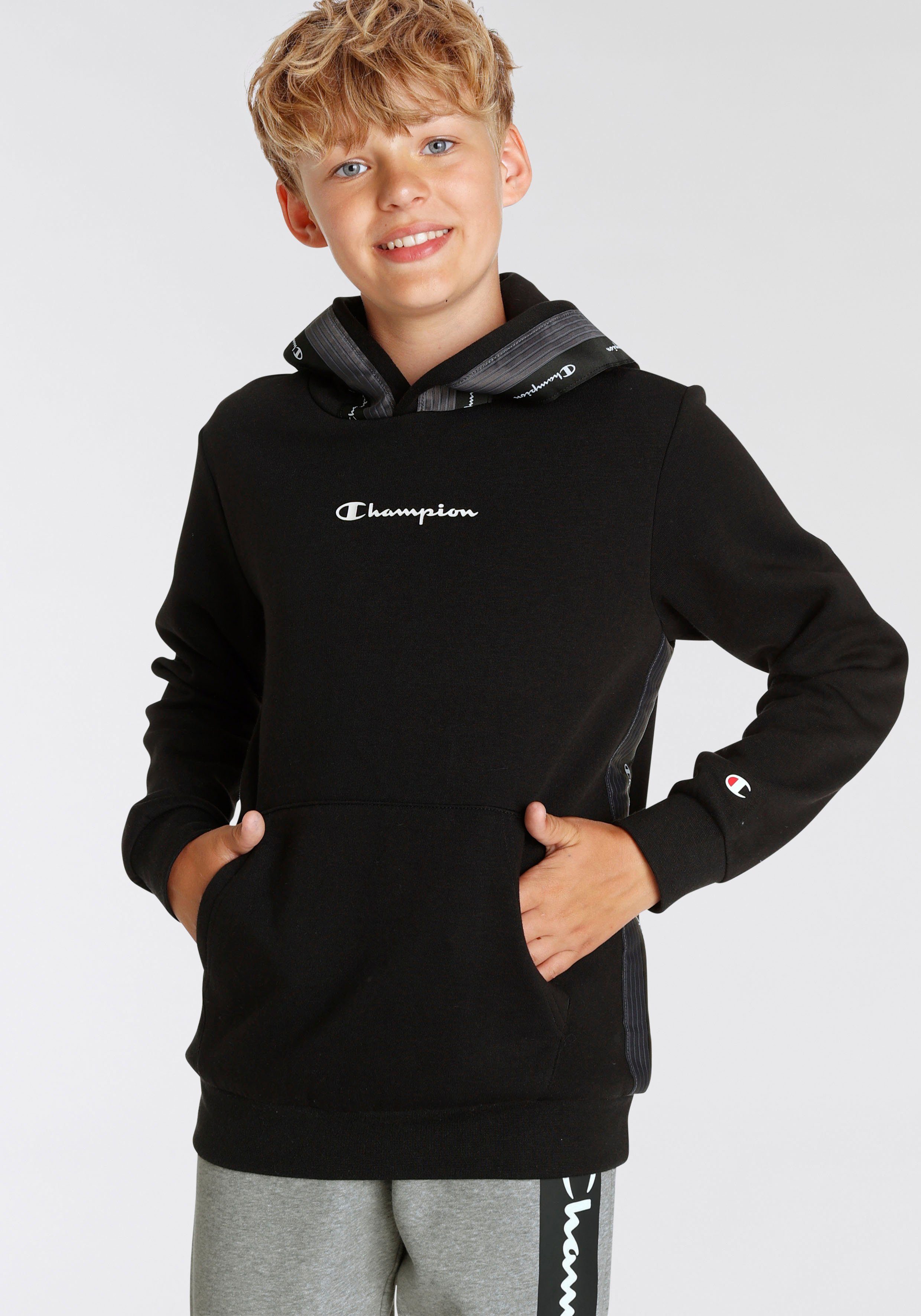 Sorgfältig ausgewählt Champion Kapuzensweatshirt Tape Hooded Sweatshirt - schwarz Kinder für