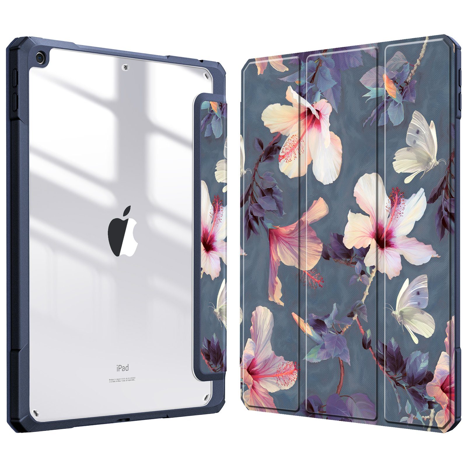 Fintie Tablet-Hülle Hybrid Hülle für 10.2 Zoll iPad 9. Gen 2021/8. Gen 2020/7. Gen 2019, mit Stifthalter - Stoßfeste Schutzhülle mit transparenter Hartschale