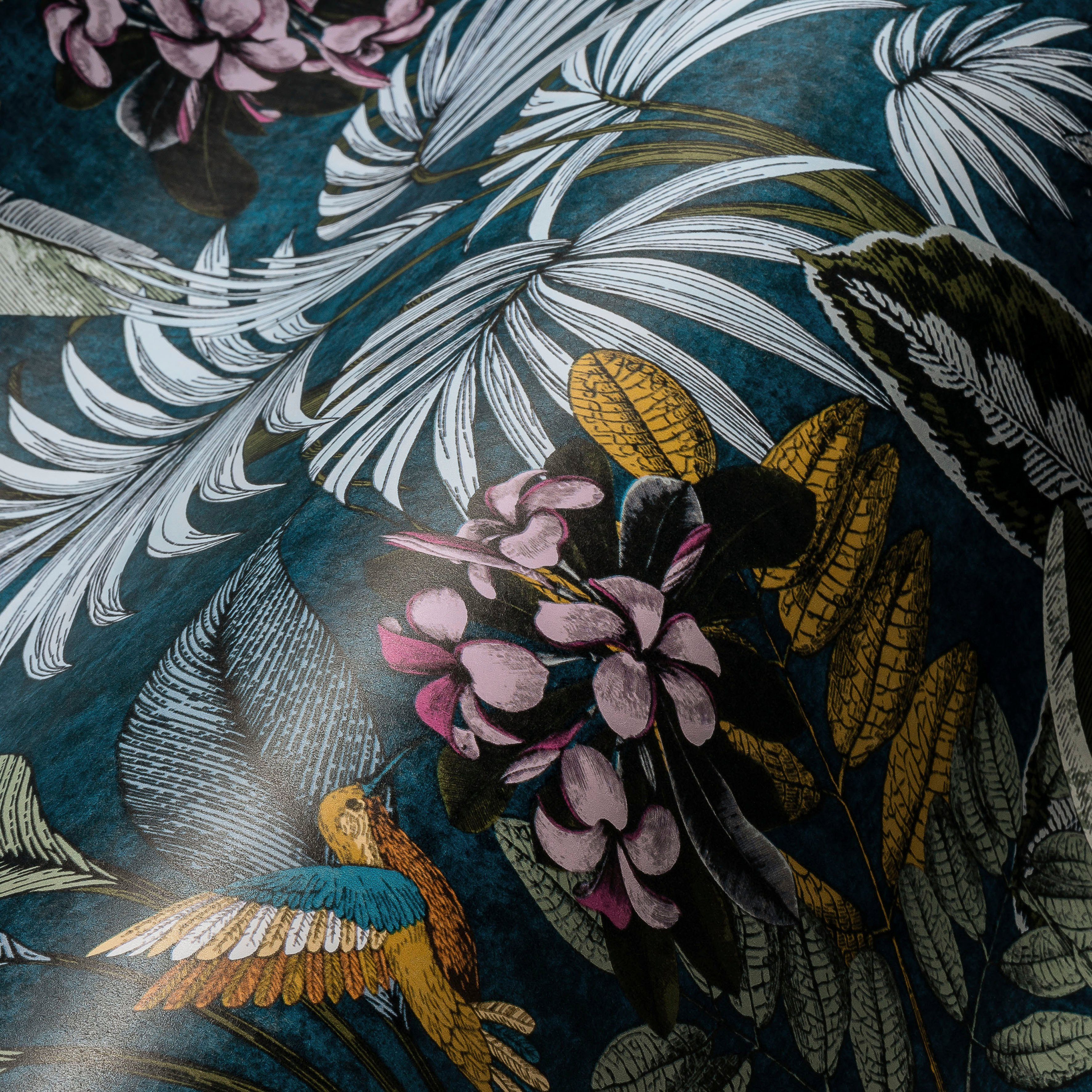 A.S. Floral, Blätter St), Dschungeltapete Création glatt, PintWalls (1 Bunt Vliestapete matt, blau/grün/gelb