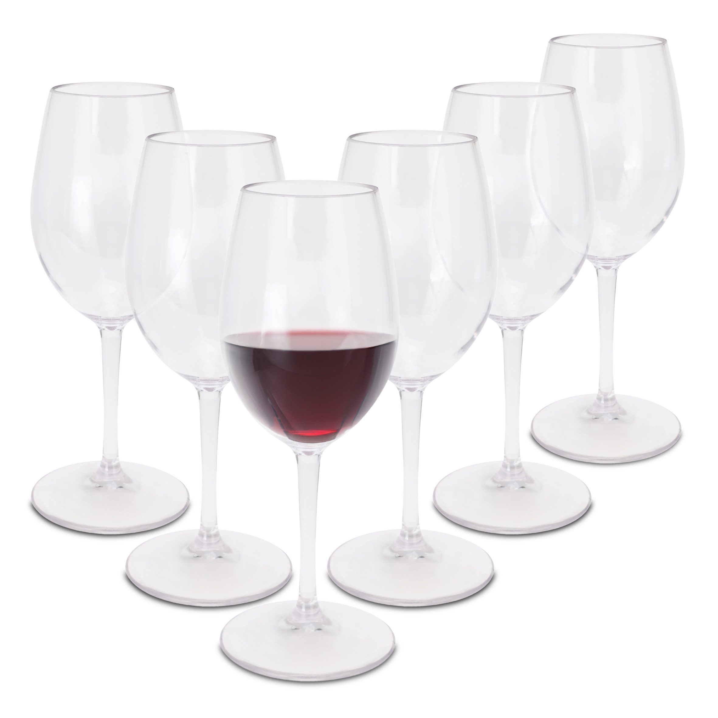 Spetebo Gläser-Set Mehrweg Kunstsoff Camping Glas, Kunststoff, Camping Weinkelch wiederverwendbar