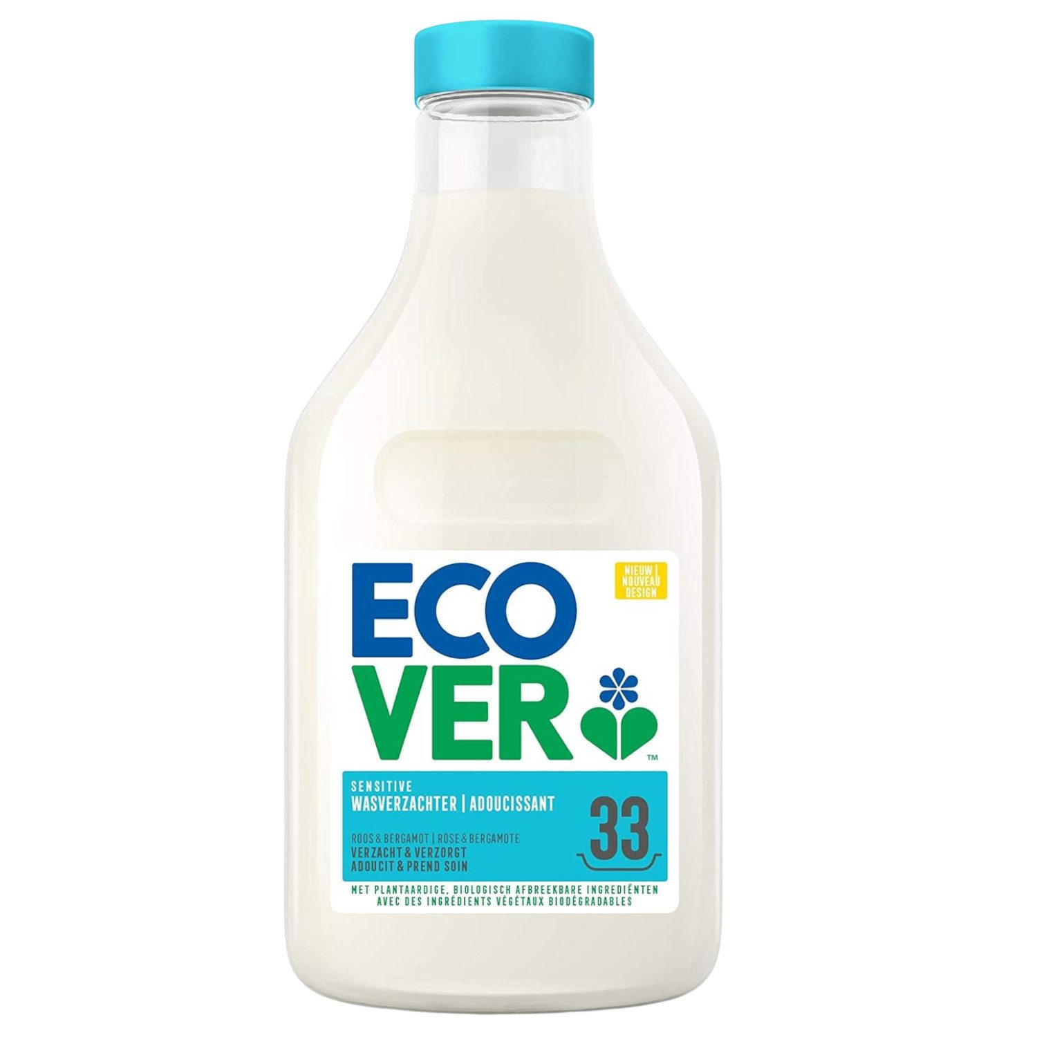 Ecover Ecover Flüssiger Weichspüler Rose & Bergamotte 1 Liter pflanzliche For Weichspüler