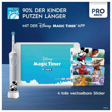 Oral-B Elektrische Zahnbürste Pro Kids Disney 100, Aufsteckbürsten: 1 St., für Kinder ab 3 Jahren
