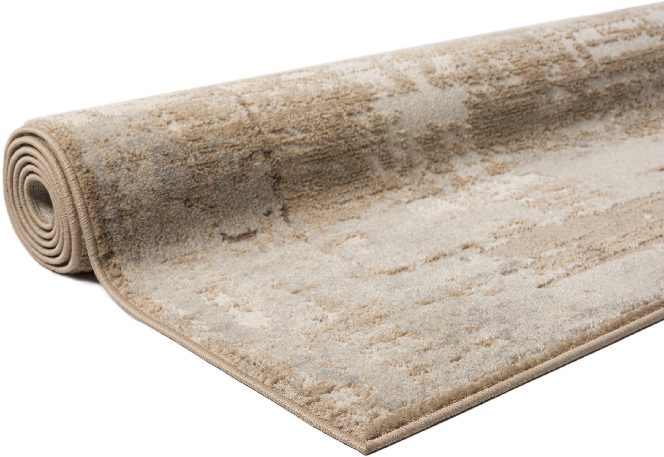 my home Teppich Hamsa, rechteckig, Höhe: 9 mm, dezenter Glanz, Schrumpf-Garn-Effekt, im Vintage-Look, dichte Qualität