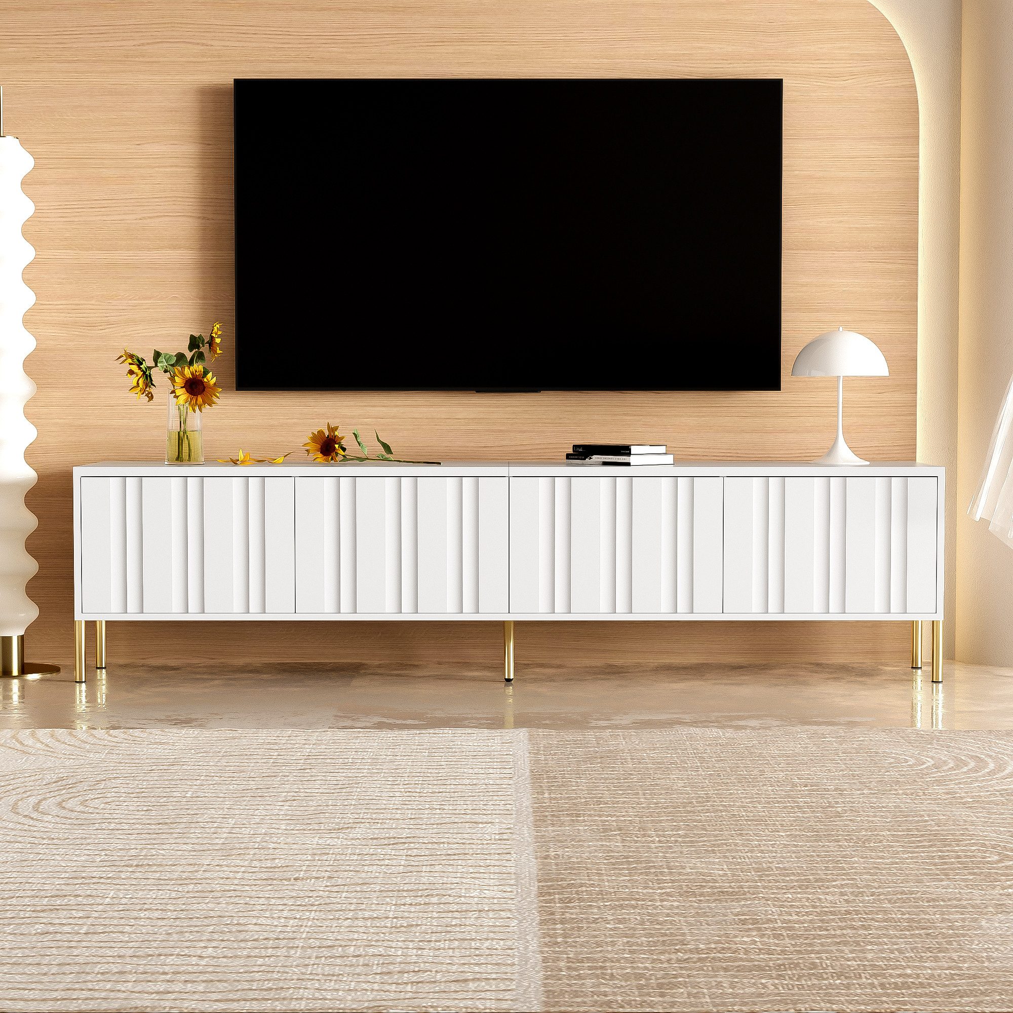 REDOM Lowboard Luxuriöser TV-Schrank mit goldenen günstig online kaufen