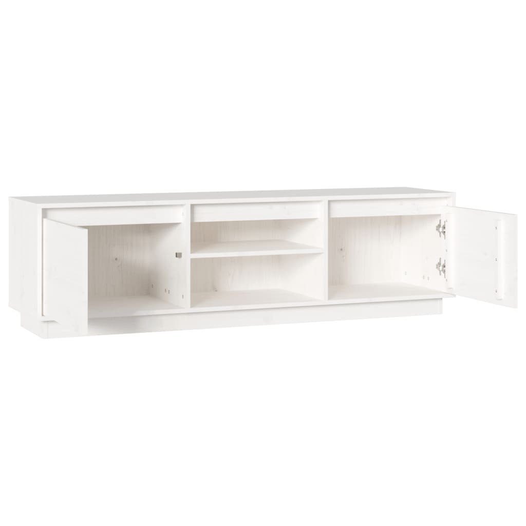 vidaXL TV-Schrank TV-Schrank (1-St) cm Kiefer Weiß Massivholz 140x35x40