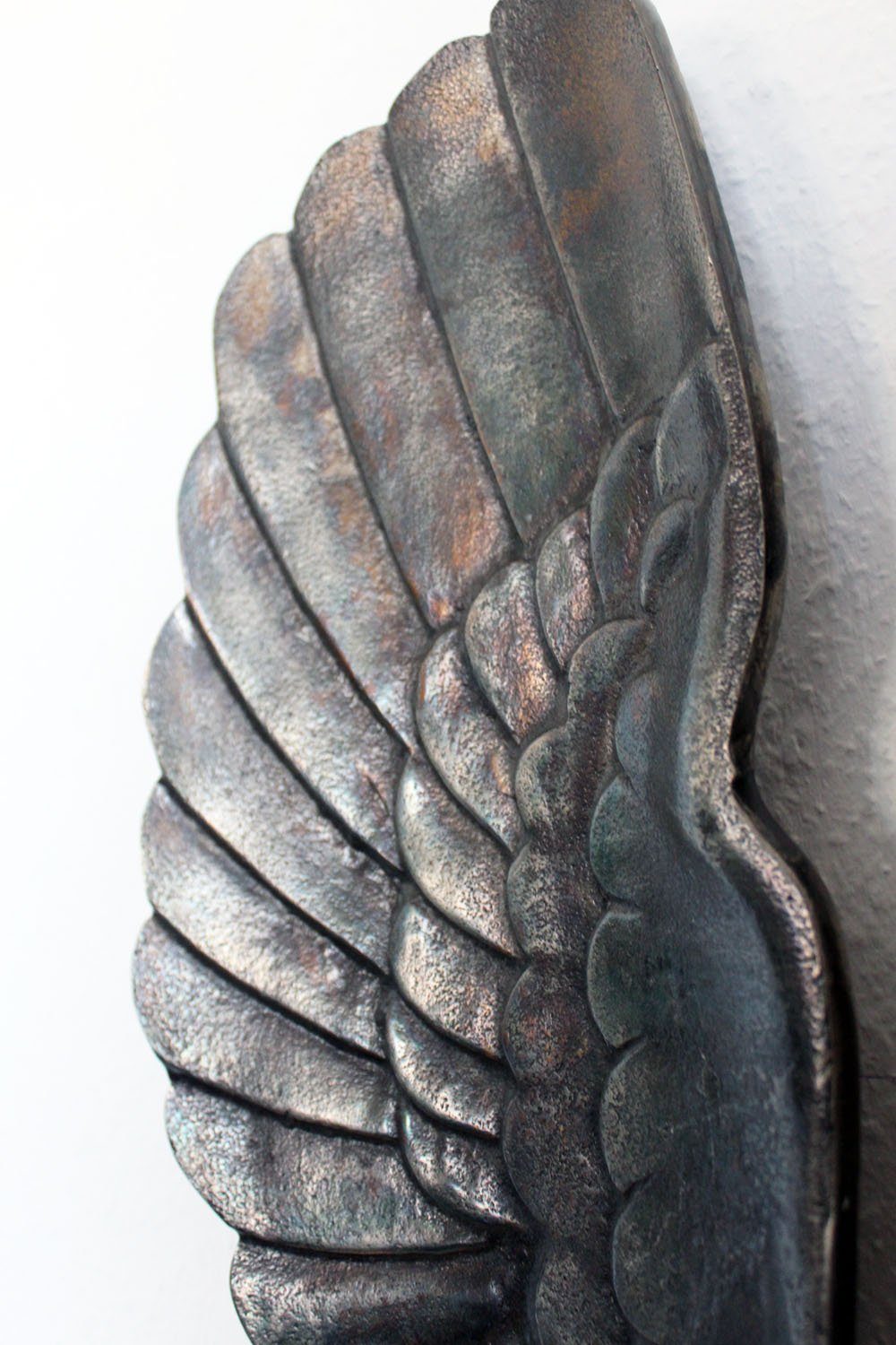 Engelsflügel Dekoration Flügel Metall Wand 67cm, Engel aus Arnusa Skulptur Wanddekoobjekt