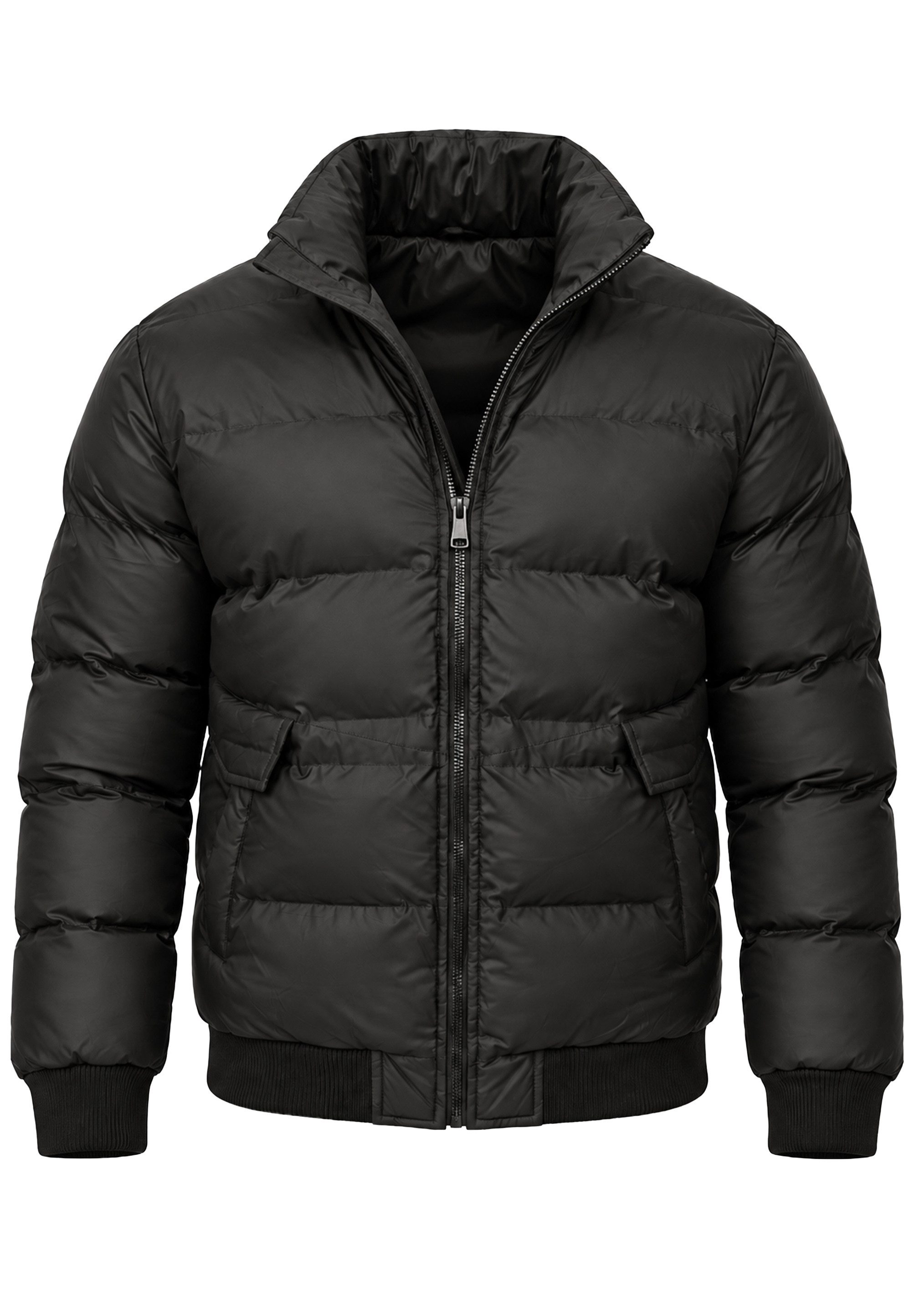 SOULSTAR Winterjacke mit Stehkragen als Pufferjacke - Steppjacke Herren Outdoor Jacke für den Winter mit Rippbündchen
