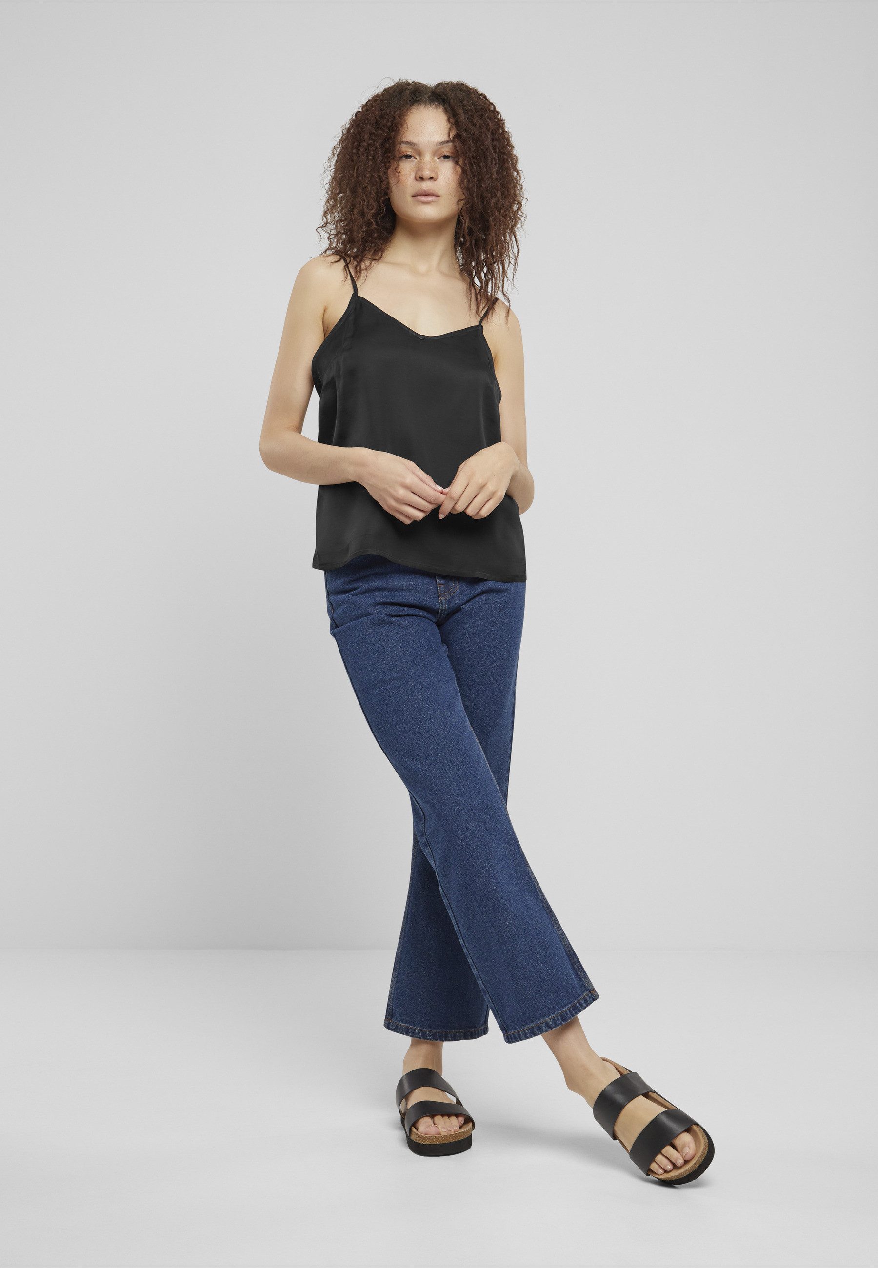 Muskelshirt Urban Classics Damen Ladies Viscose Satin Slip Top