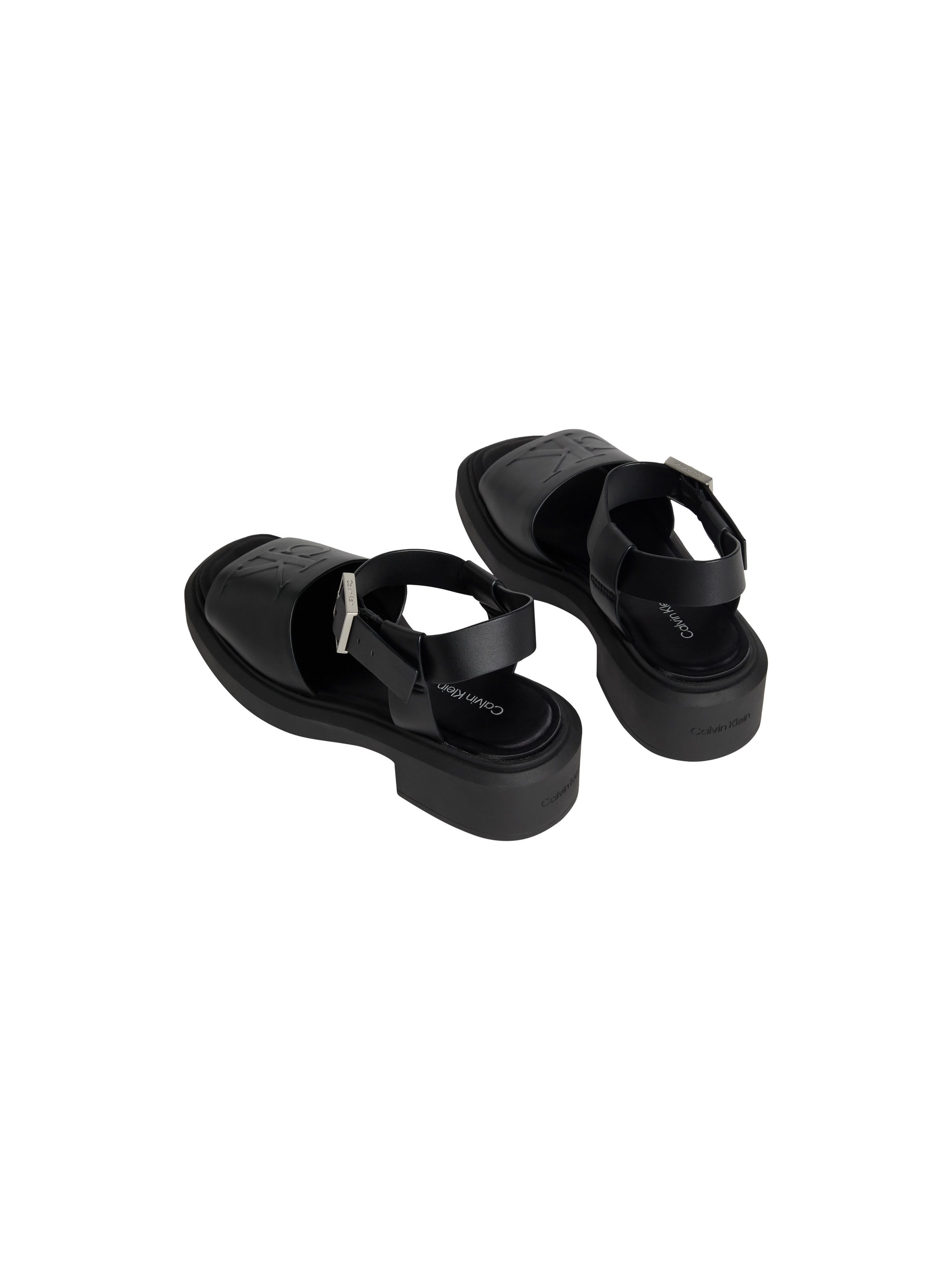Calvin Klein CHUNKY SANDAL LTH MG Plateausandaletten Sommerschuh, Sandale, Blockabsatz, mit Schnallenverschluss