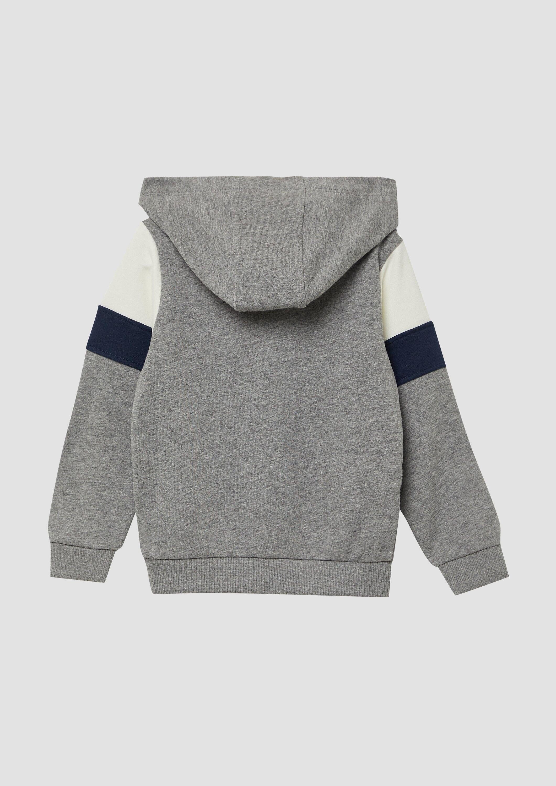 s.Oliver Sweatshirt Sweatshirt Hoodie mit Print und Kontrast-Details günstig online kaufen