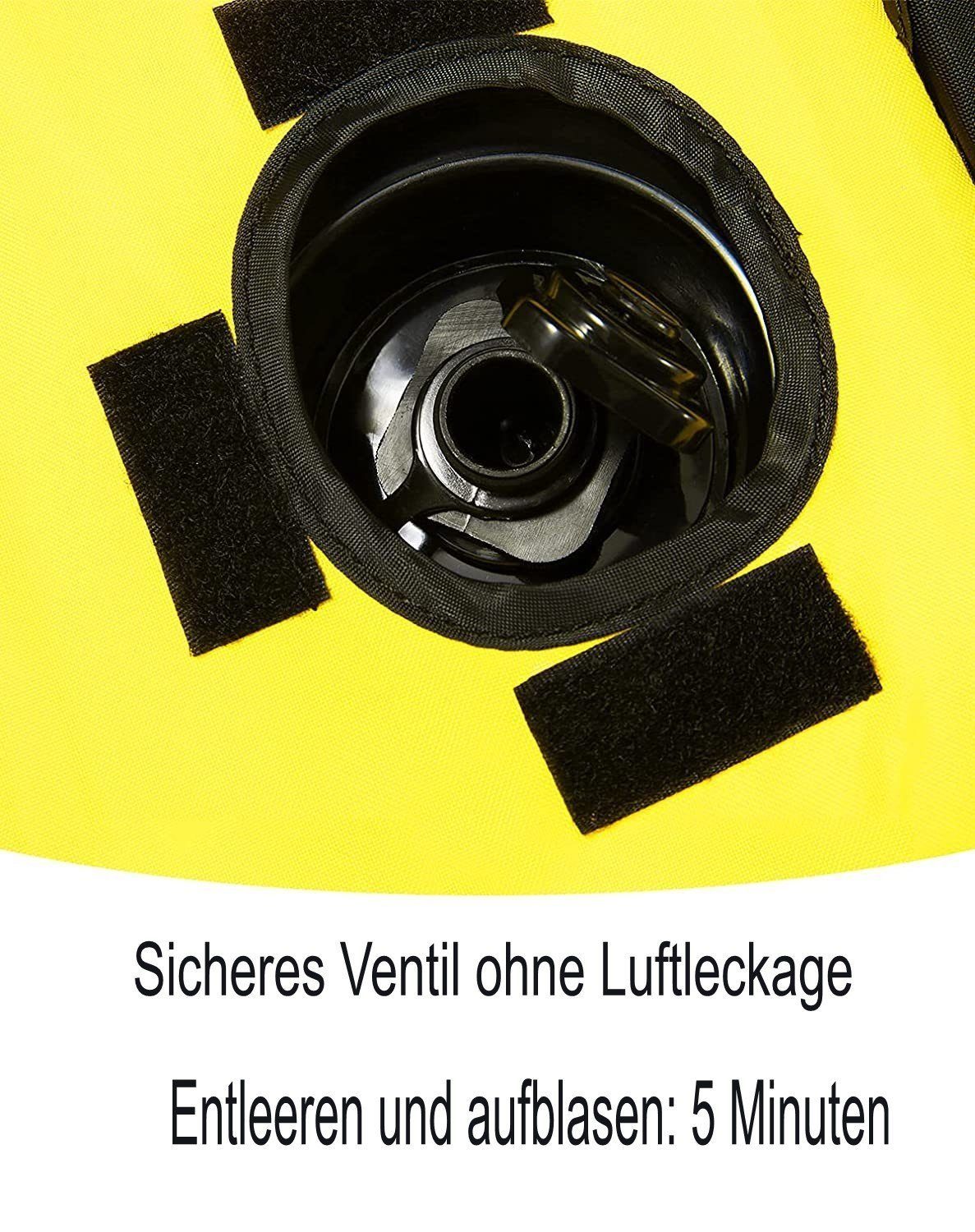 MaxKare Schlauchboot, (zum Bootfahren 1-2 Personen aufblasbarer), anziehbarer Wasserschlauch mit vorderem Schlepppunkt für Wassersport