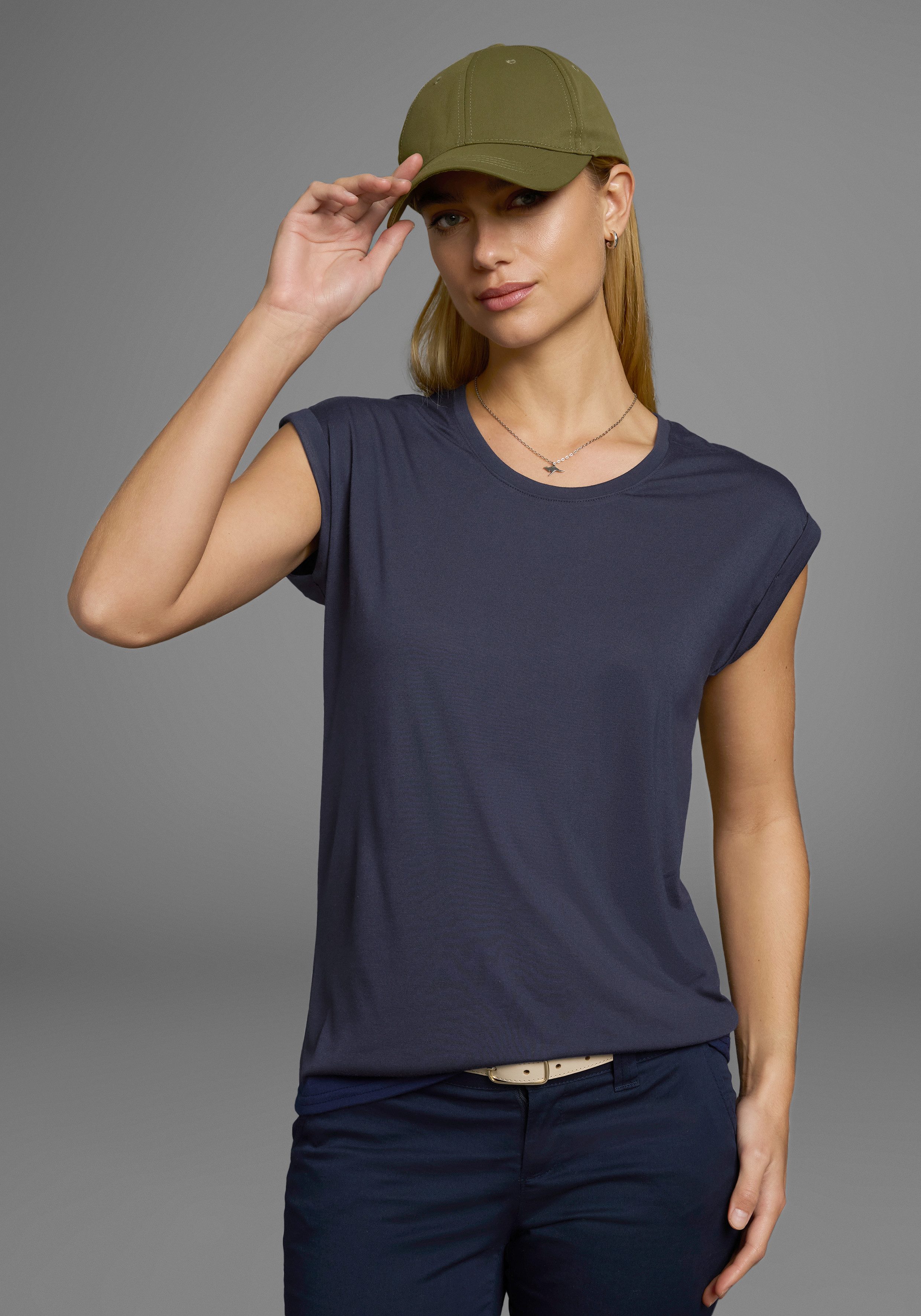Ocean Sportswear T-Shirt (Packung, 2-tlg., 2er-Pack) Kurzarm mit Aufschlag, lässiger Schnitt, mit Logodruck