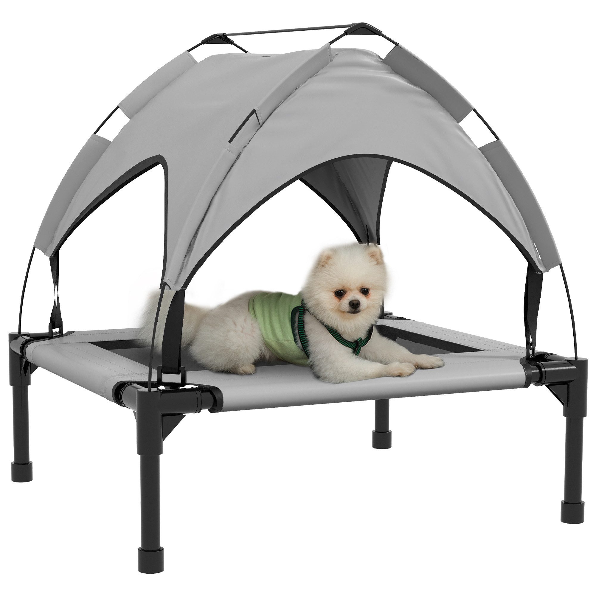PawHut Tierbett mit Baldachin, Outdoor Hundeliege günstig online kaufen