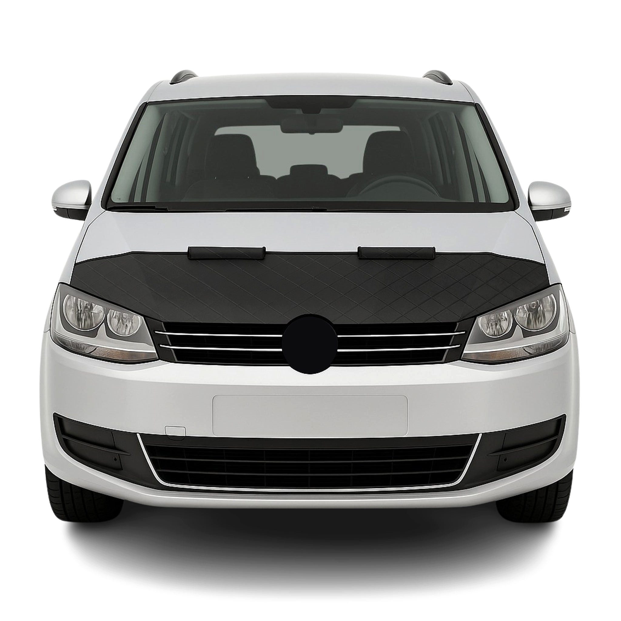 OMAC Frontstoßstange Schwarz Halb Haubenbra Bonnet Bra für VW Sharan 2010-2015, 1-St., Haltbar, langlebig