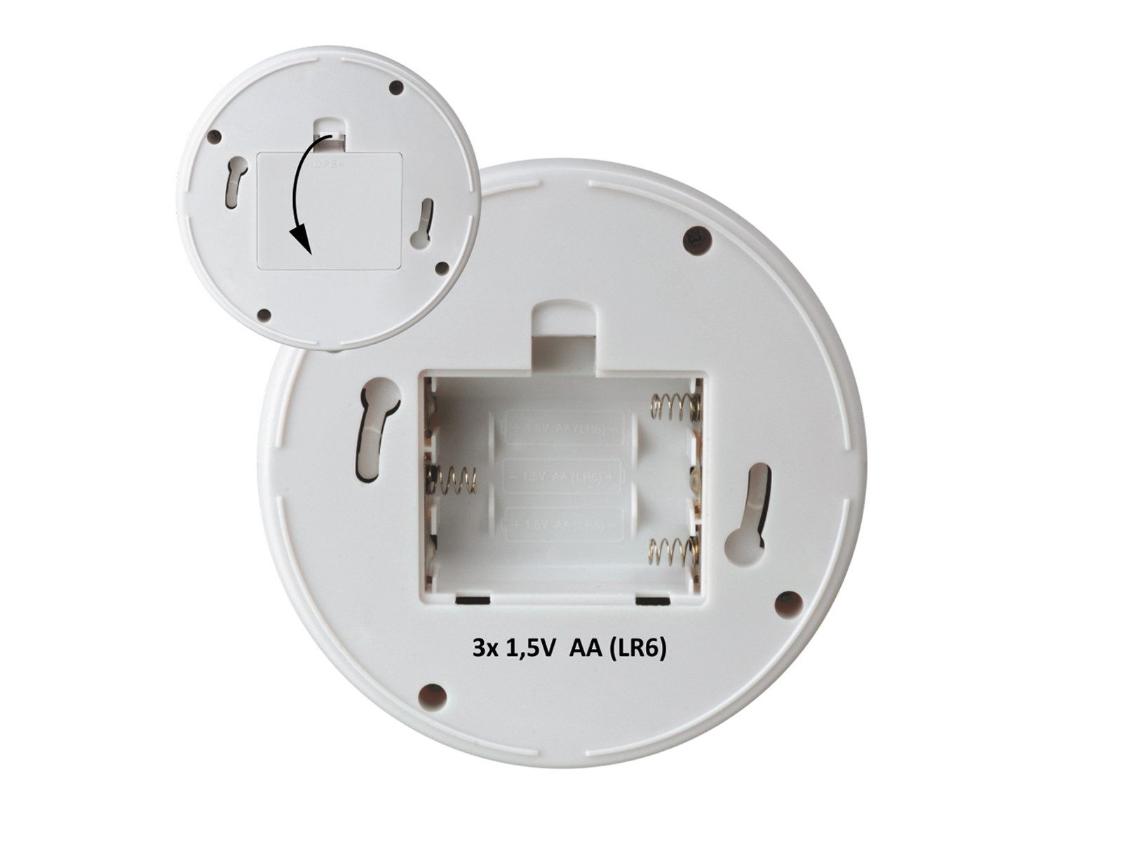Elro Überwachungskamera Attrappe (Außenbereich, Dome Kamera mit blinkender LED für außen Ø 12cm)