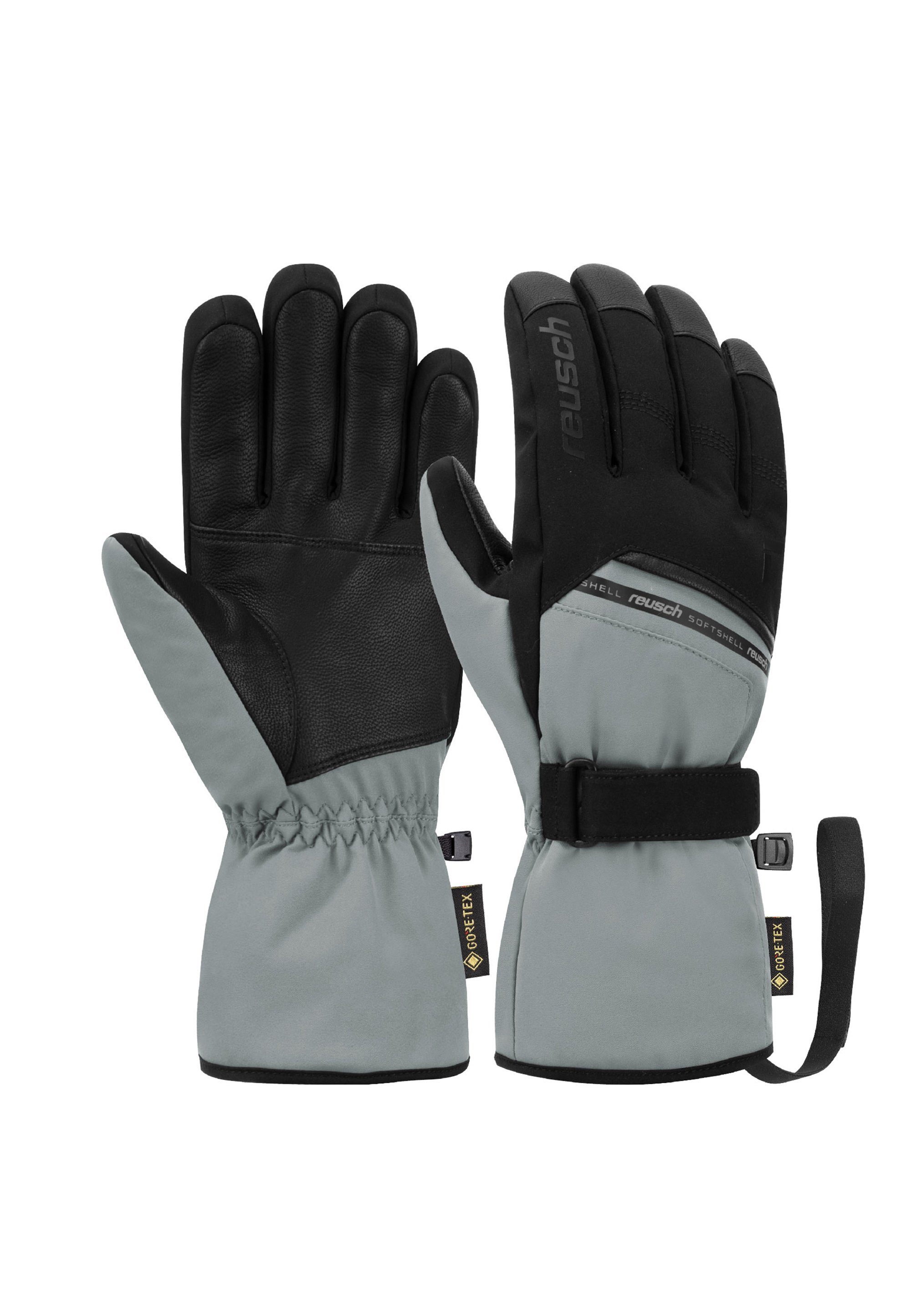 Reusch Skihandschuhe Qualität Morris GORE-TEX in grau-schwarz atmungsaktiver