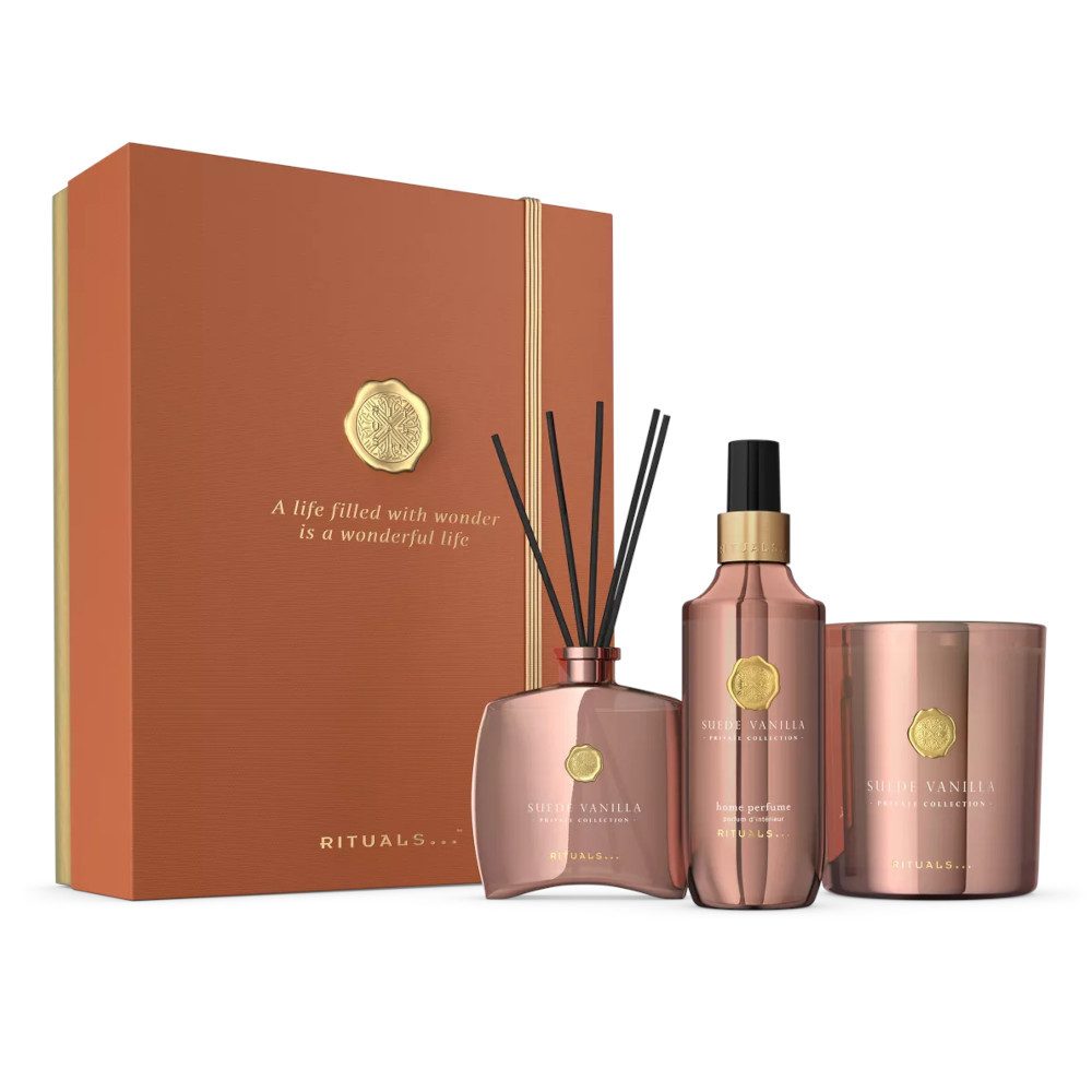 Rituals Pflege-Geschenkset Rituals Private Collection Suede Vanilla Geschenkset – 3-teilig, 3-tlg., 3-teiliges Set mit Suede Vanilla – warm, süß & sinnlich