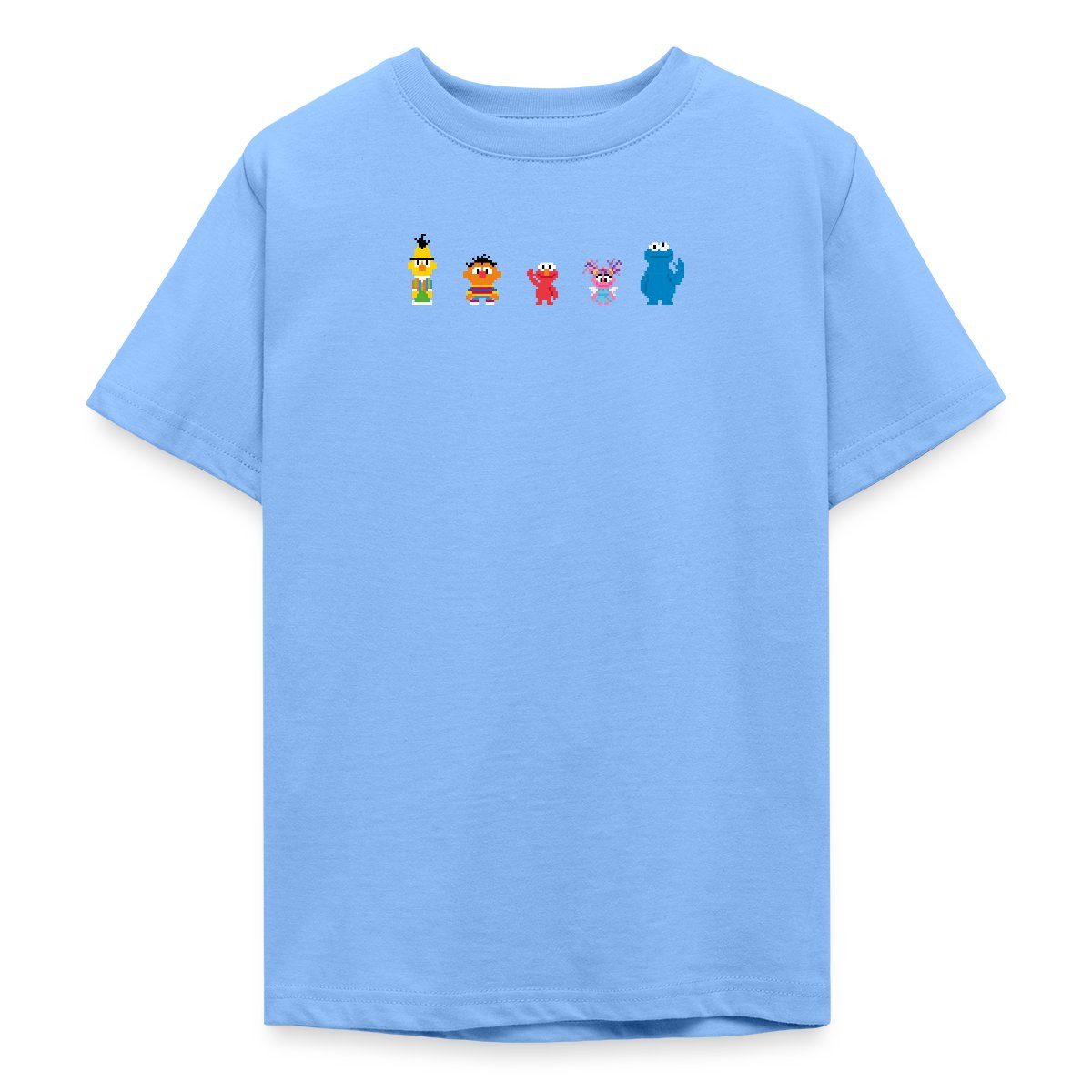 T-Shirt Sesamstraße Pixel Charaktere Teenager T-Shirt
