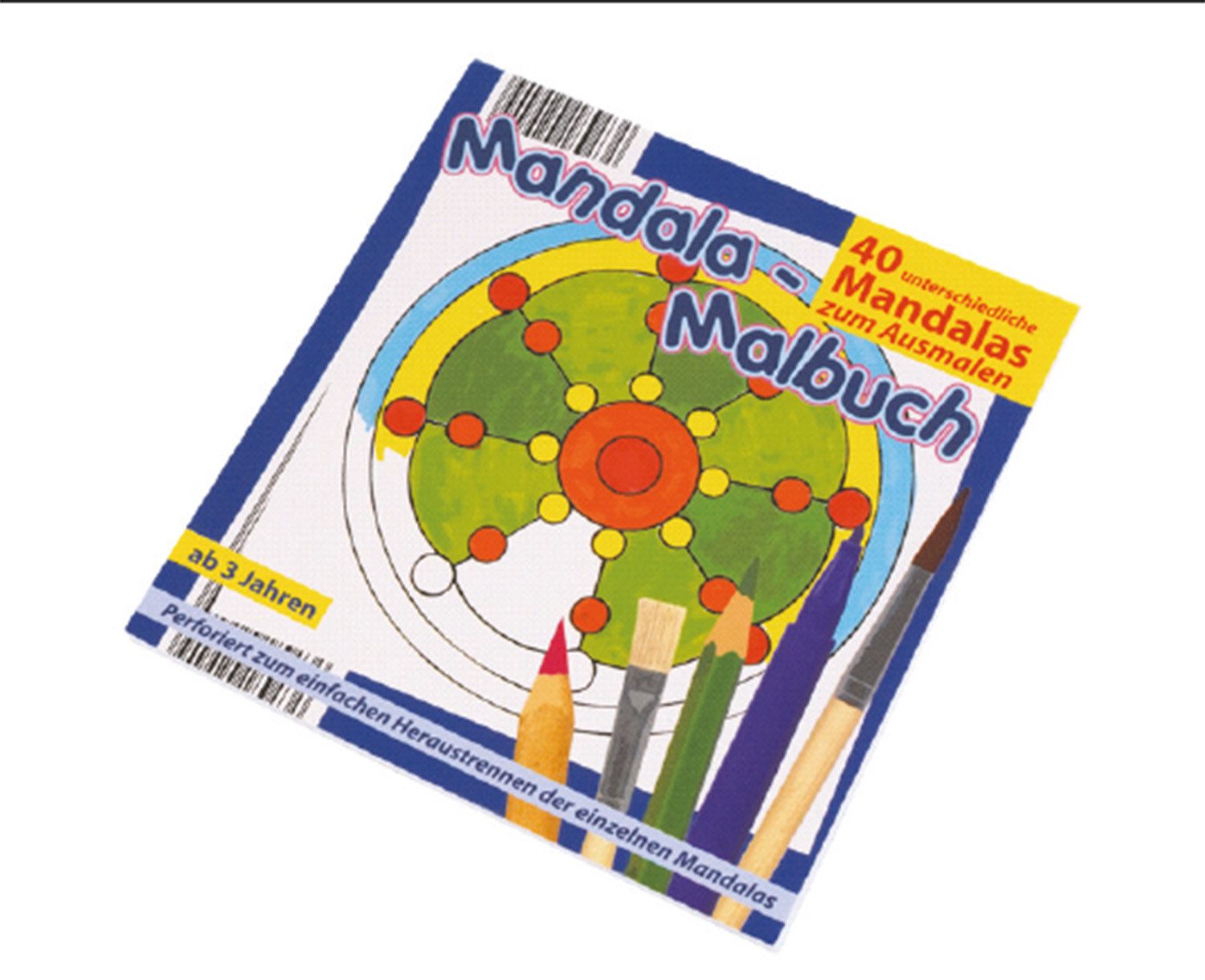 Global Partner Mandala Mandala-Malbuch, 40 Blatt, Ausmalbuch Zeichenbuch Kreativbuch Kunstbuch Malheft Entspannungsbuch