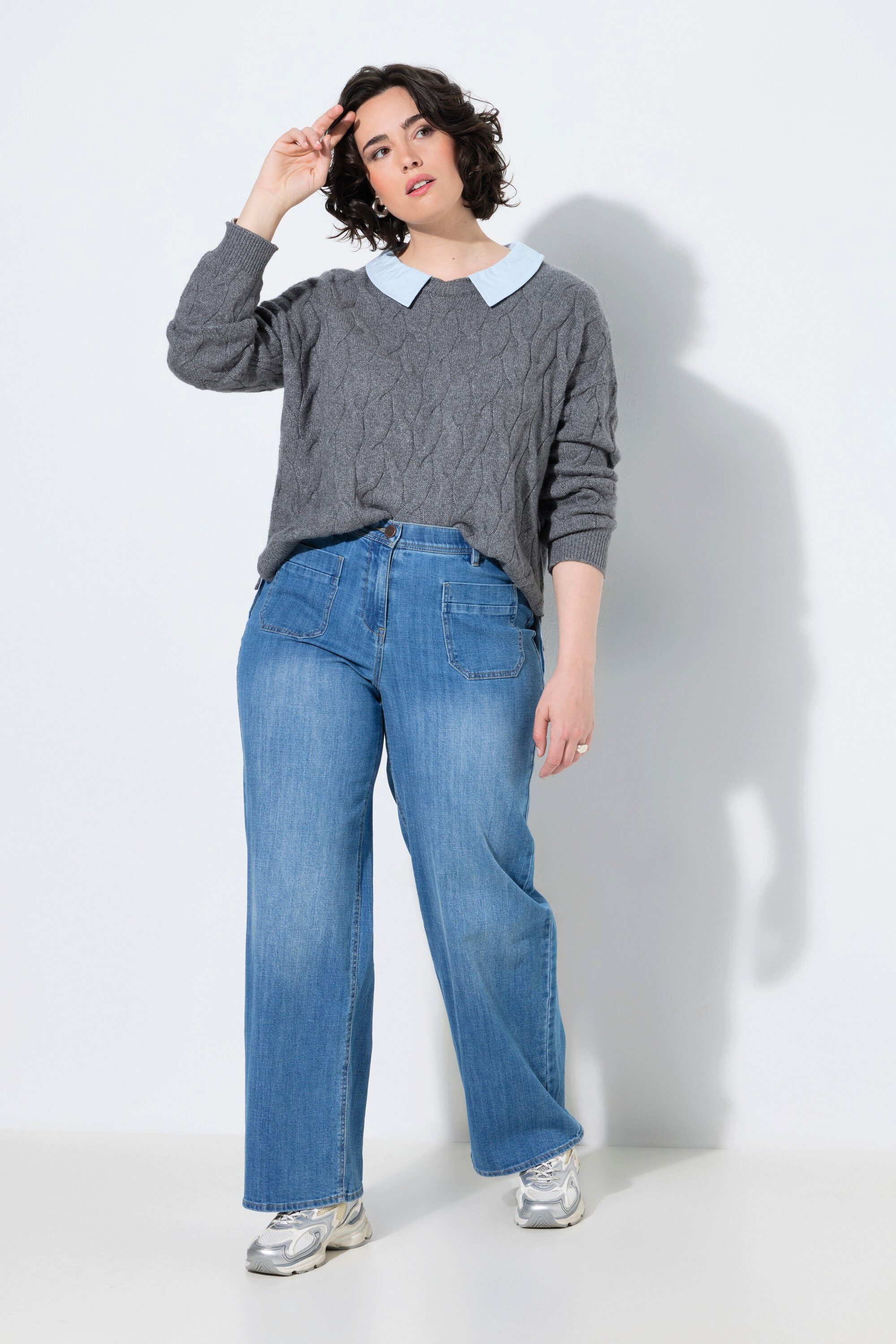 Ulla Popken Regular-fit-Jeans Jeans Mary extraweit Komfortbund Stretch