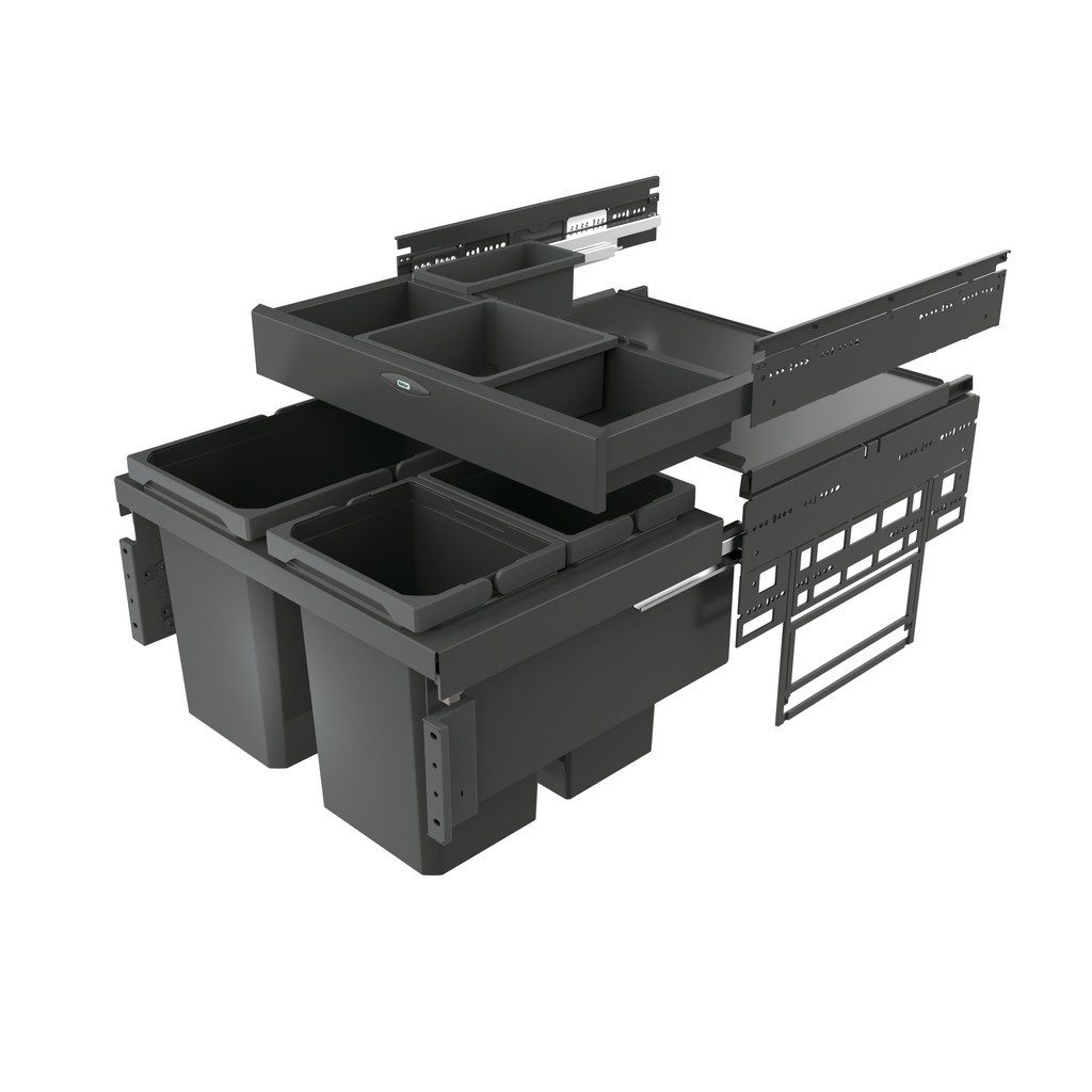 Naber Мусорные урны Cox Base 360 S/600-3 mit Abfallsammler für Frontauszüge H 460 mm